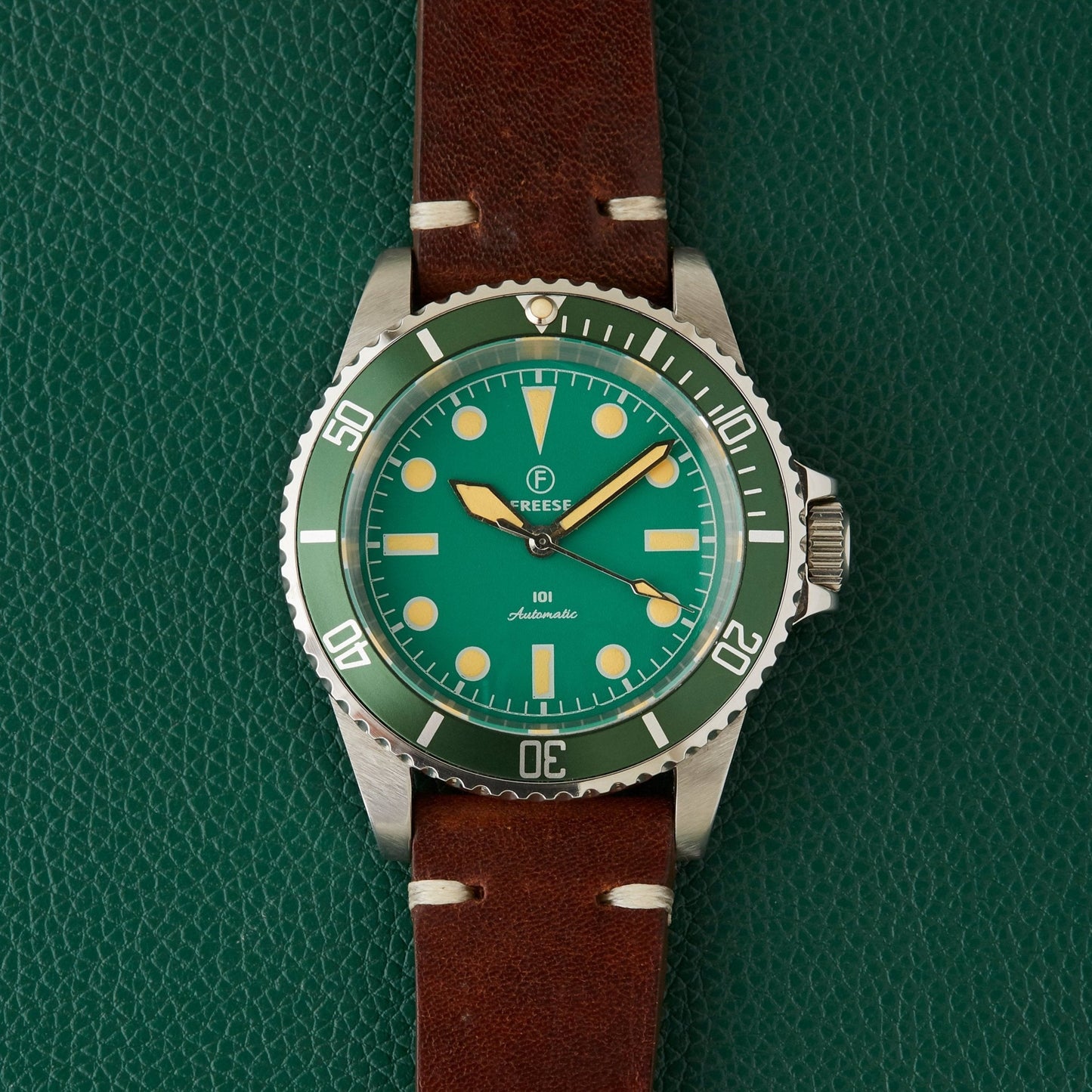 Freese 101 Green Dial Green Bezel Automatic Simon Freese Watch