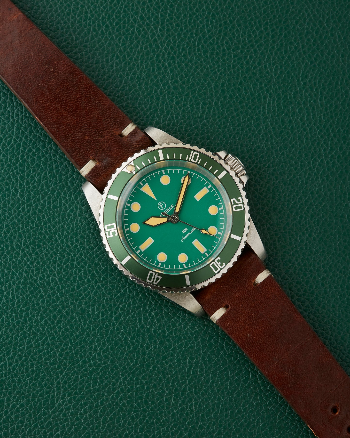 Freese 101 Green Dial Green Bezel Automatic Simon Freese Watch
