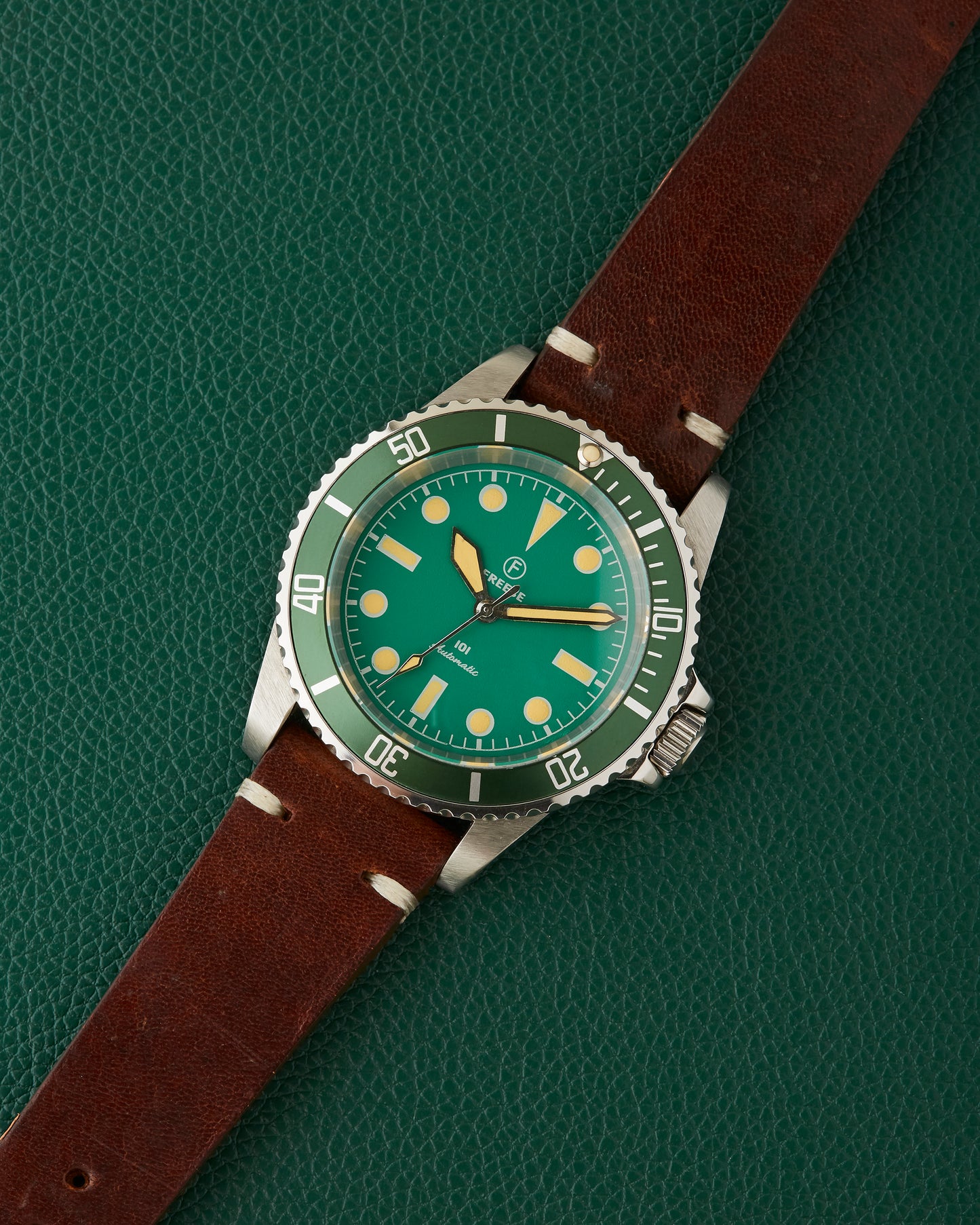 Freese 101 Green Dial Green Bezel Automatic Simon Freese Watch