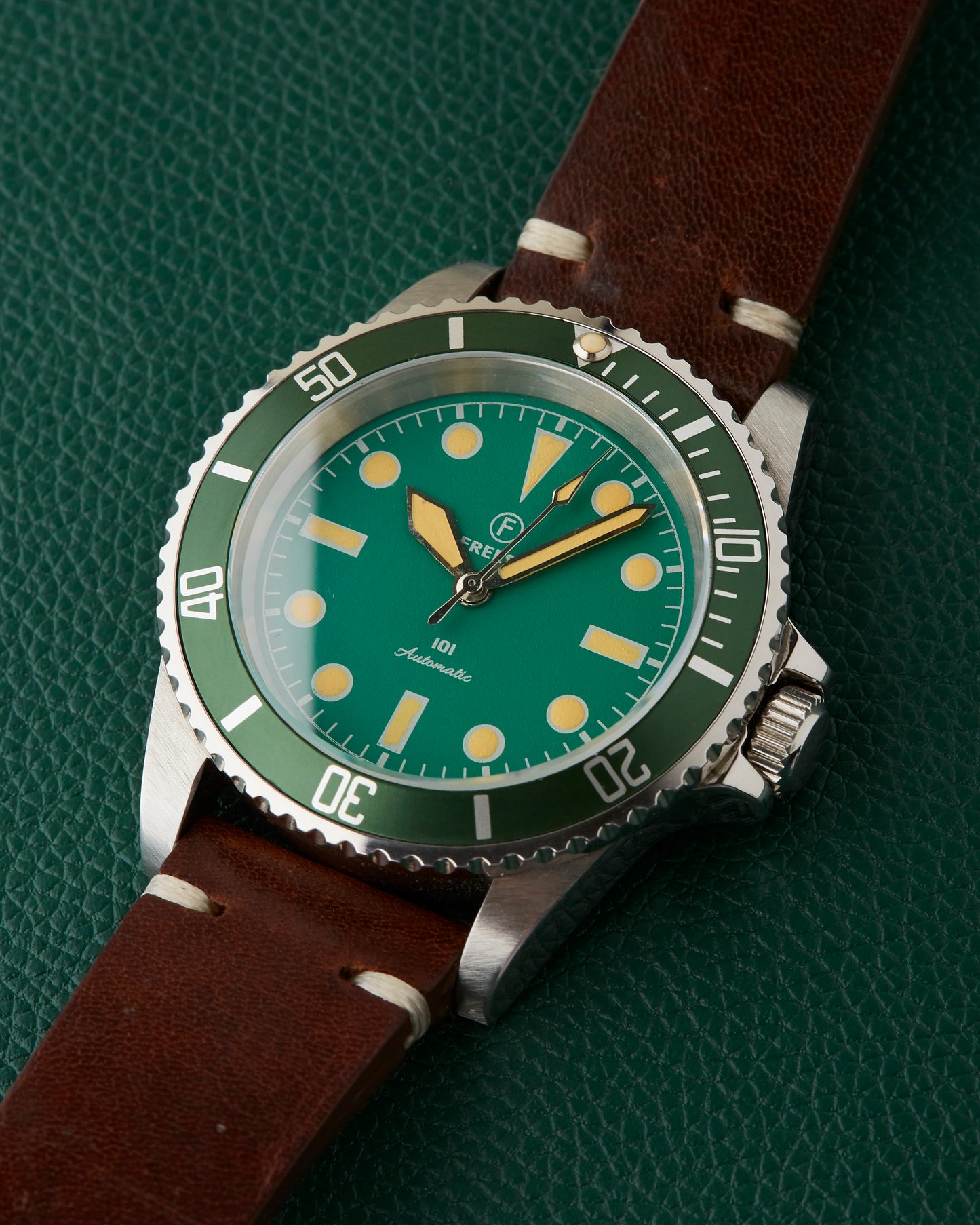 Freese 101 Green Dial Green Bezel Automatic Simon Freese Watch