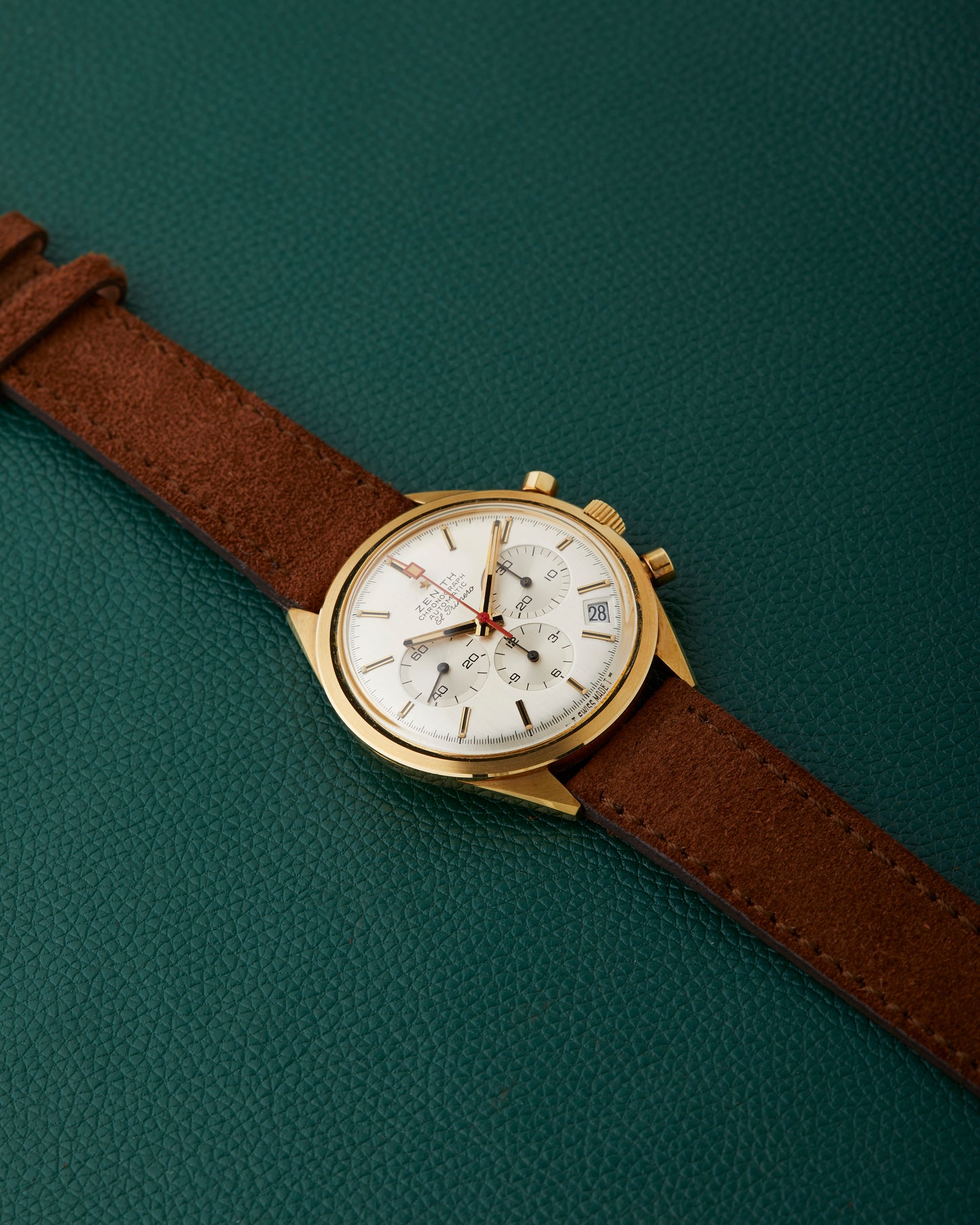 Zenith G583 El Primero 18k Yellow Gold New Old Stock NOS