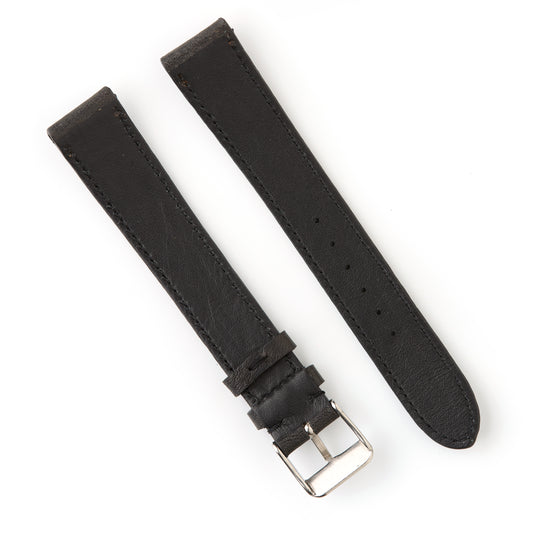 Hatchling Vintage Inspired Watch Strap Band Black-Long 18mm