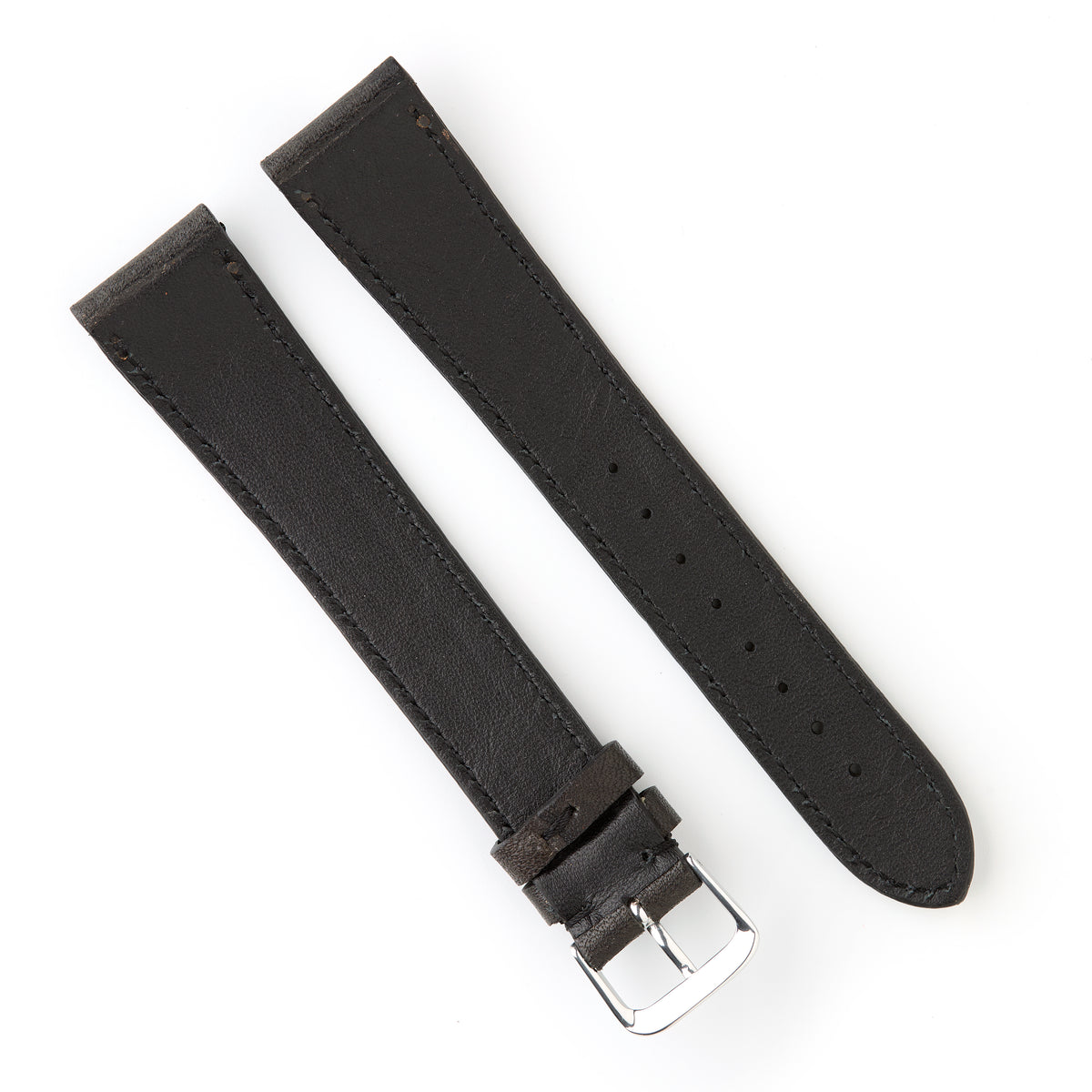 Hatchling Vintage Inspired Watch Strap Band Black 20mm-Extra Long