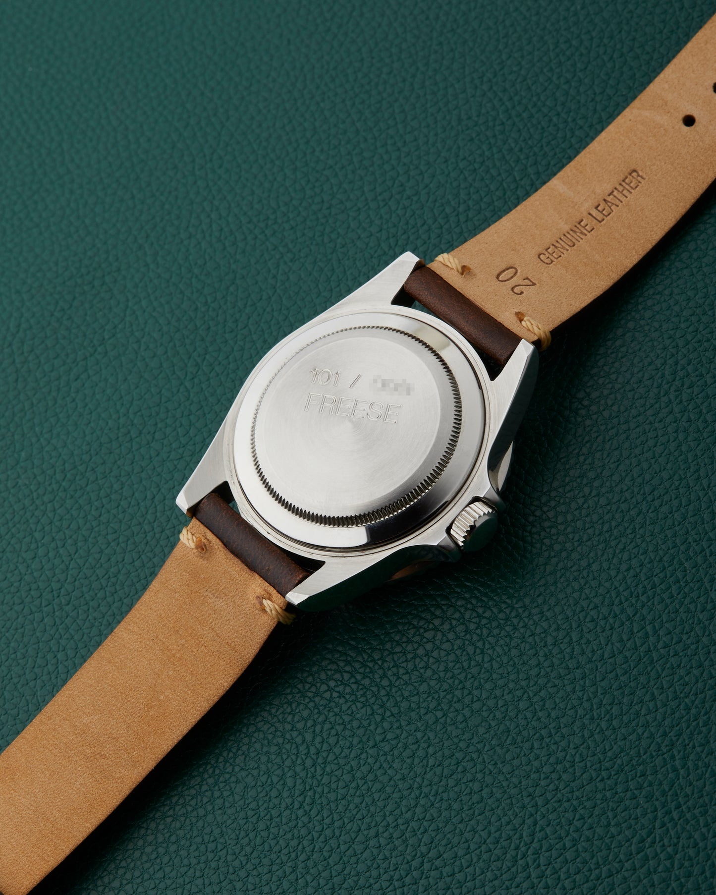 Freese 101 Dark Chocolate Dial Blue Bezel Simon Freese Watch