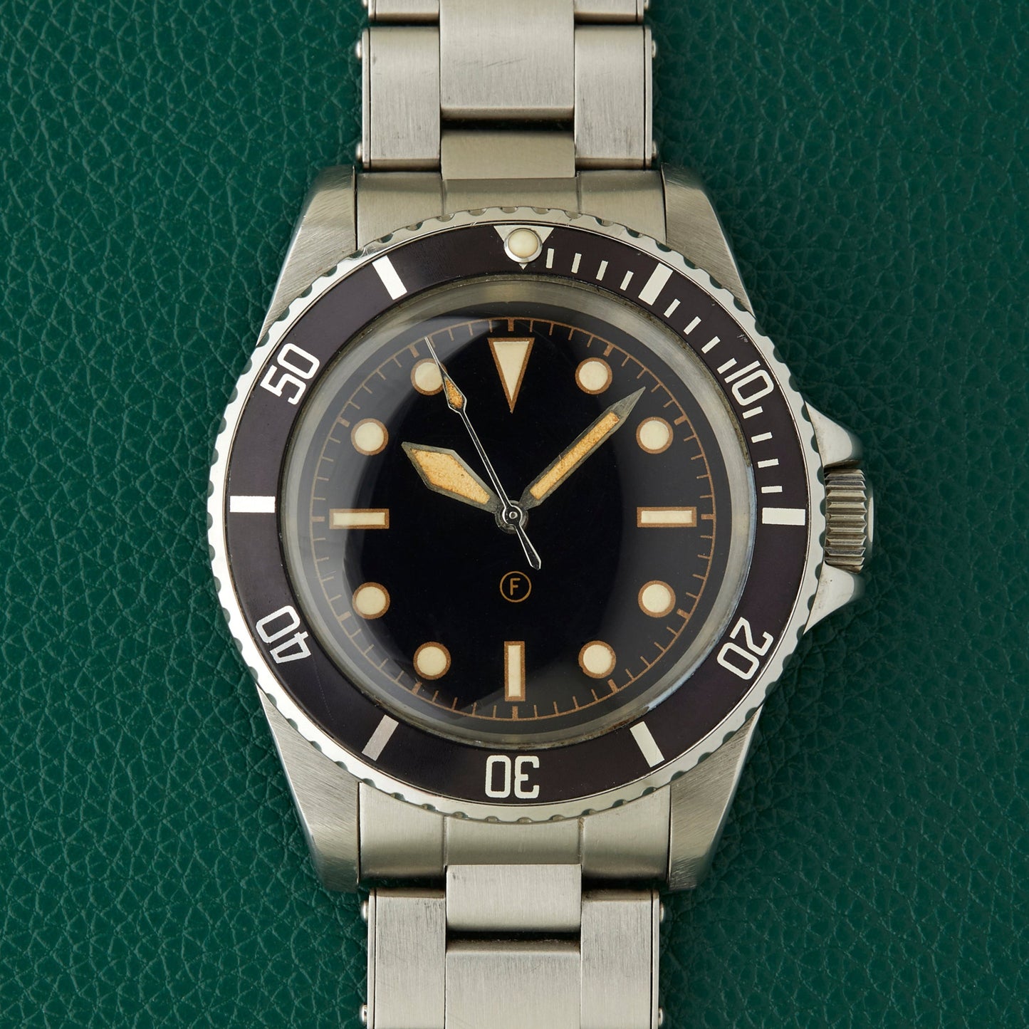 Freese 101 Gloss Black Dial Black Bezel Steel Bracelet Simon Freese Watch