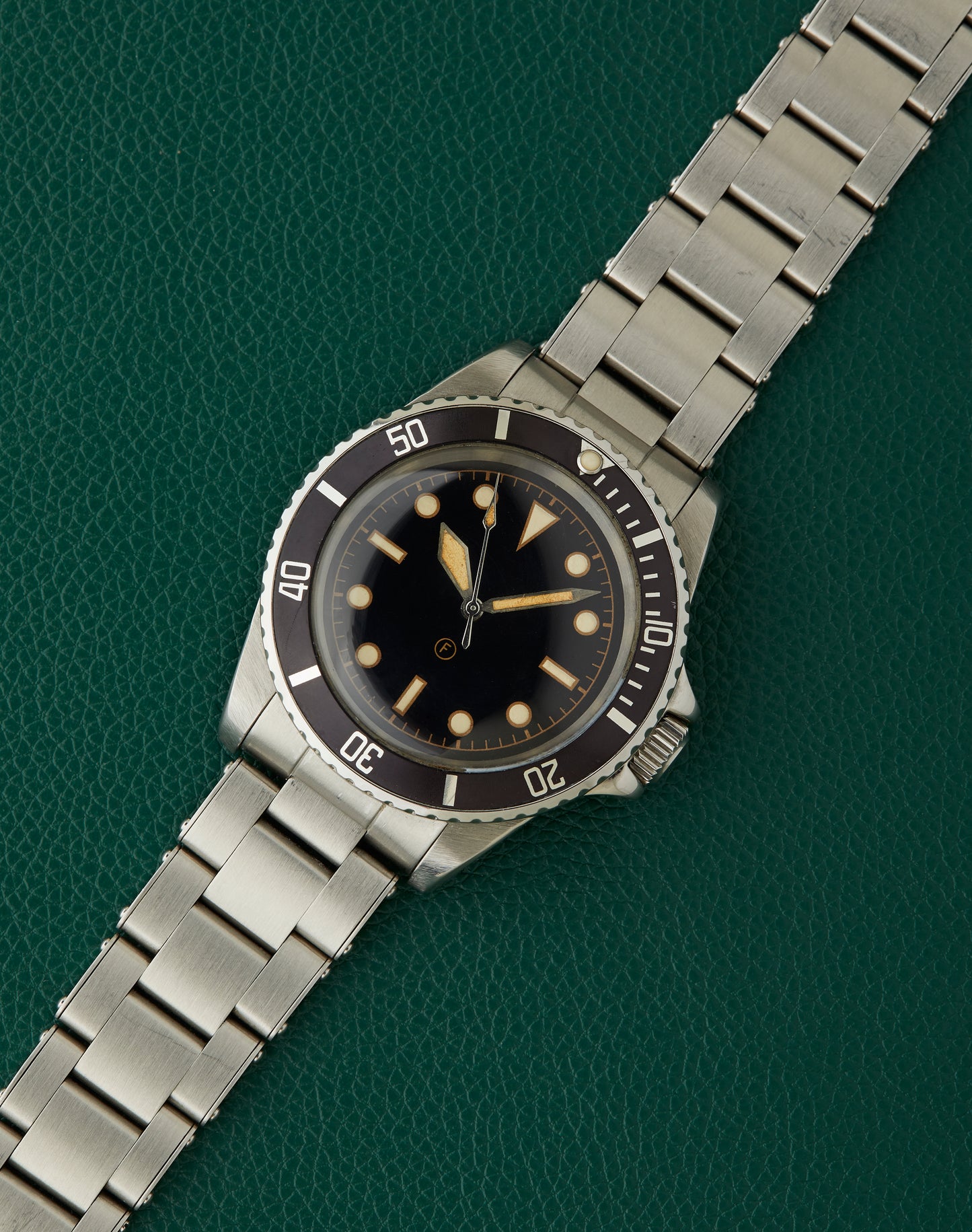 Freese 101 Gloss Black Dial Black Bezel Steel Bracelet Simon Freese Watch