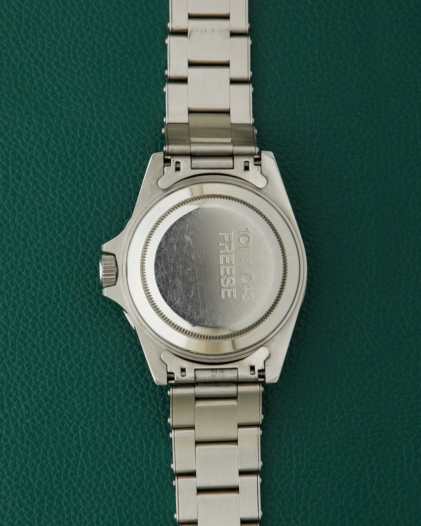 Freese 101 Gloss Black Dial Black Bezel Steel Bracelet Simon Freese Watch