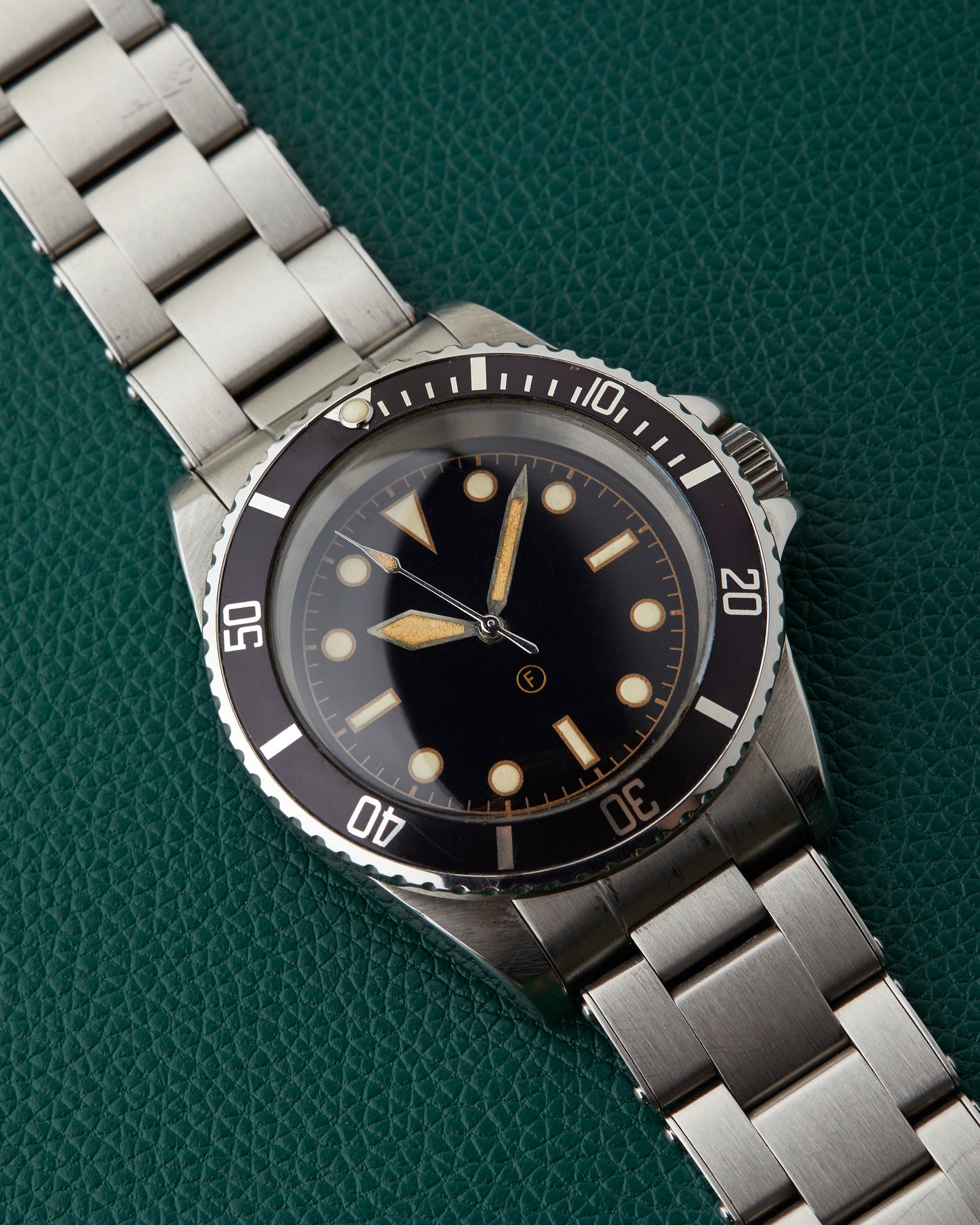 Freese 101 Gloss Black Dial Black Bezel Steel Bracelet Simon Freese Watch