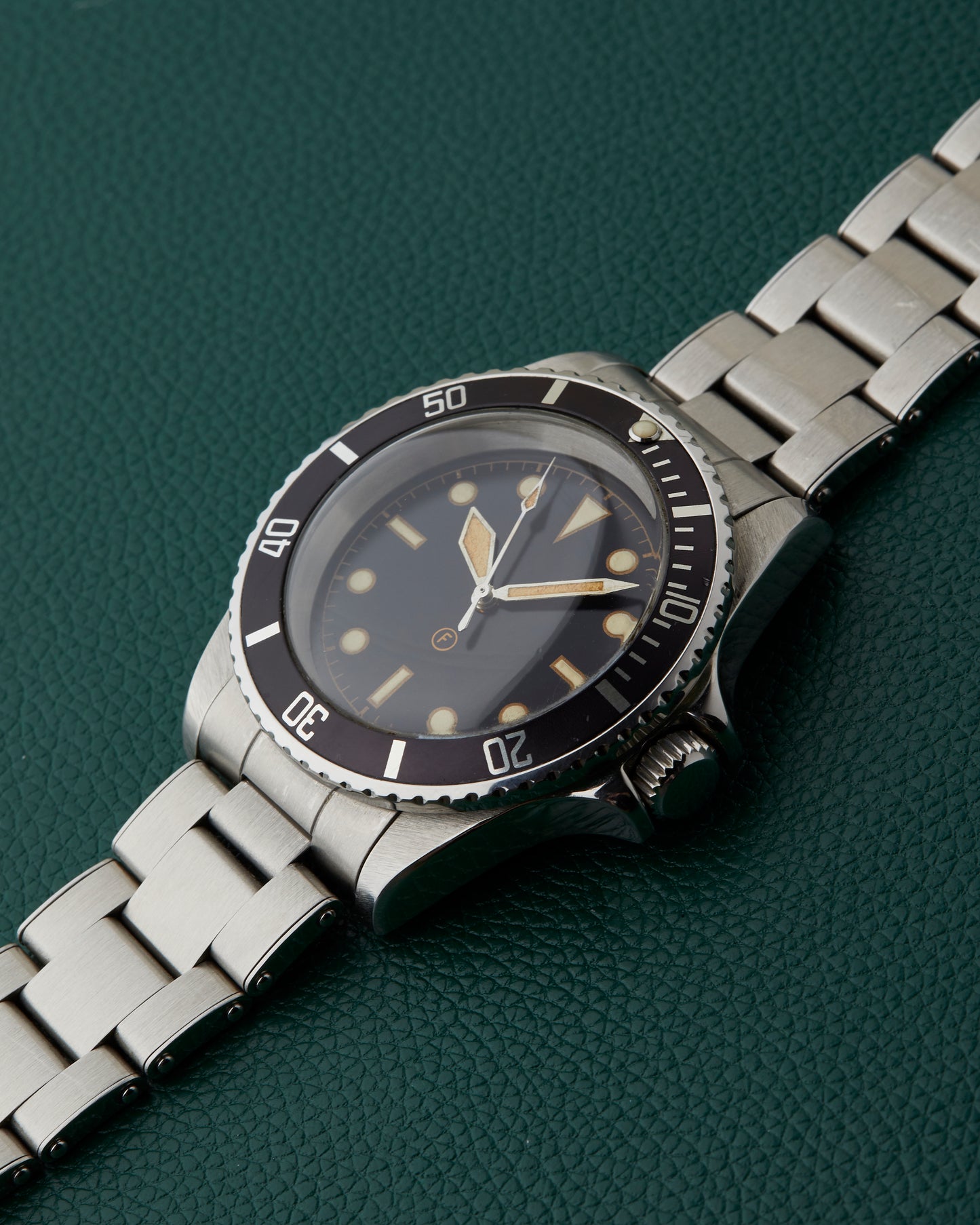 Freese 101 Gloss Black Dial Black Bezel Steel Bracelet Simon Freese Watch
