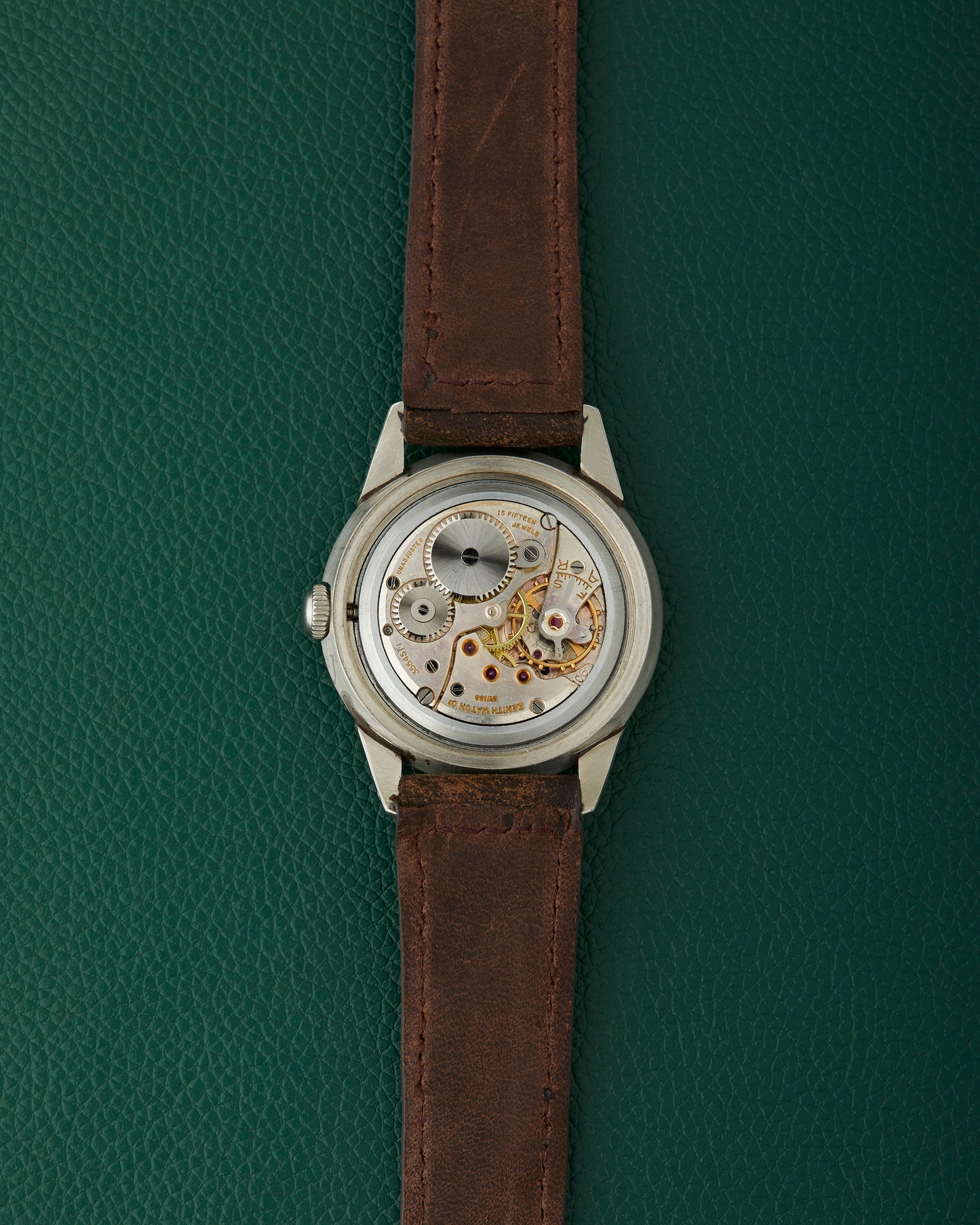 Zenith Chocolate Brown Tropical Dial 1945 Cal.106 P-6 Vintage Manual Winding