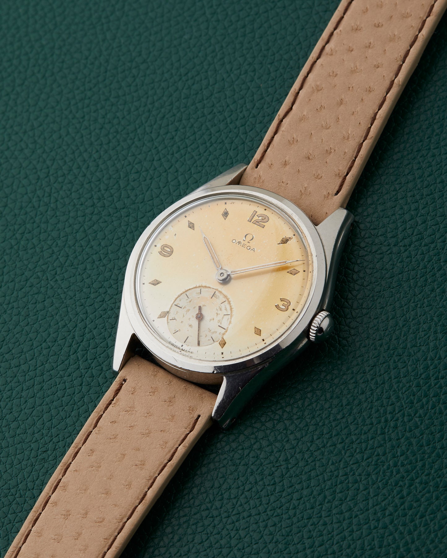 Omega 2536-10 Caramel Patina Dial Vintage Watch 1950