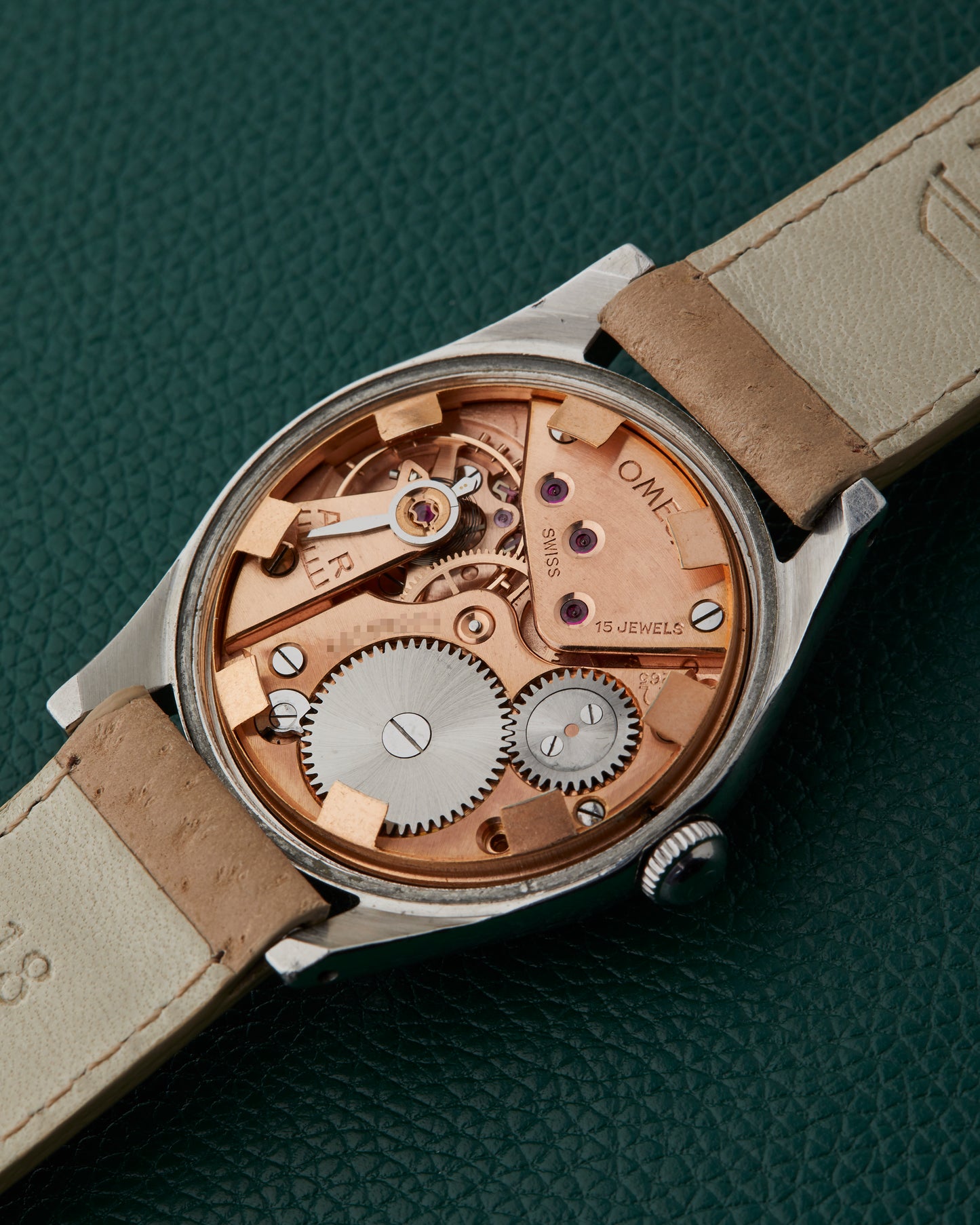 Omega 2536-10 Caramel Patina Dial Vintage Watch 1950