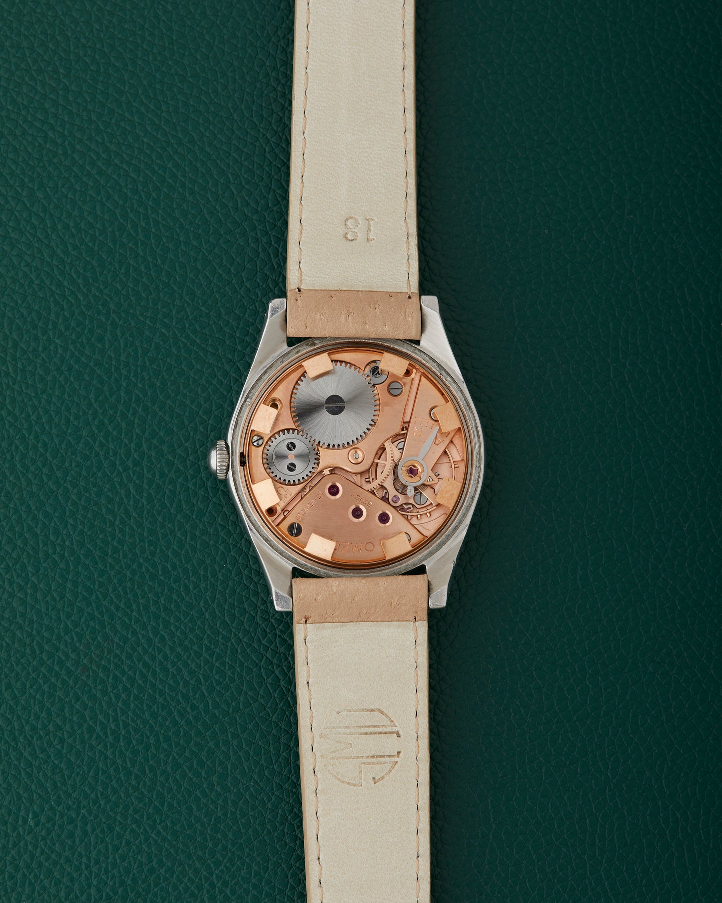 Omega 2536-10 Caramel Patina Dial Vintage Watch 1950