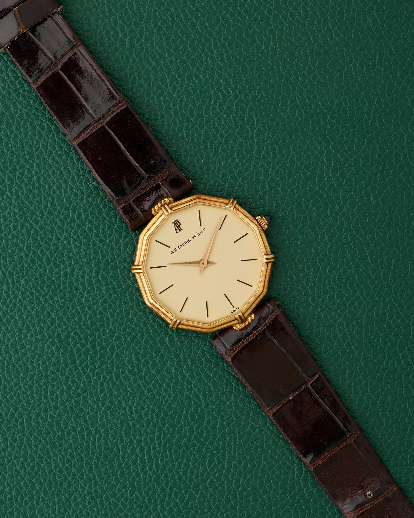 Audemars Piguet 18k Yellow Gold Dodecagon Vintage Bamboo