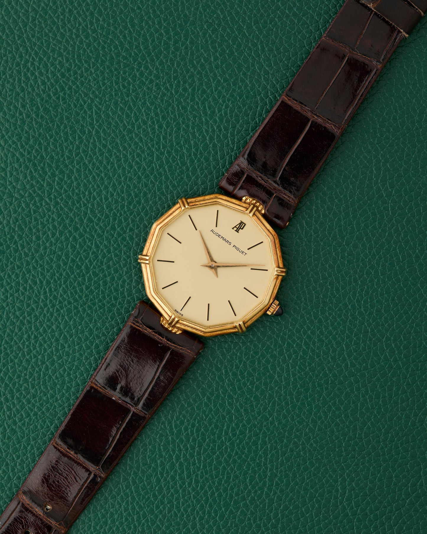 Audemars Piguet 18k Yellow Gold Dodecagon Vintage Bamboo