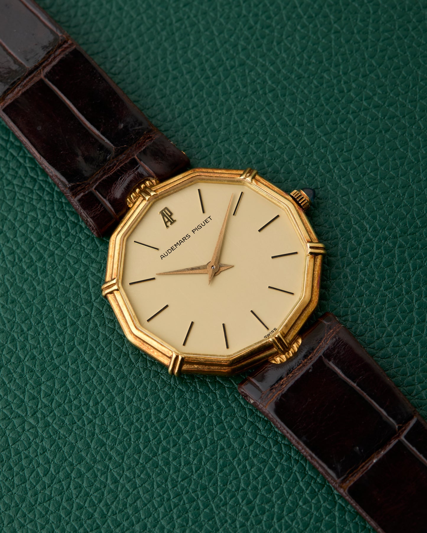 Audemars Piguet 18k Yellow Gold Dodecagon Vintage Bamboo