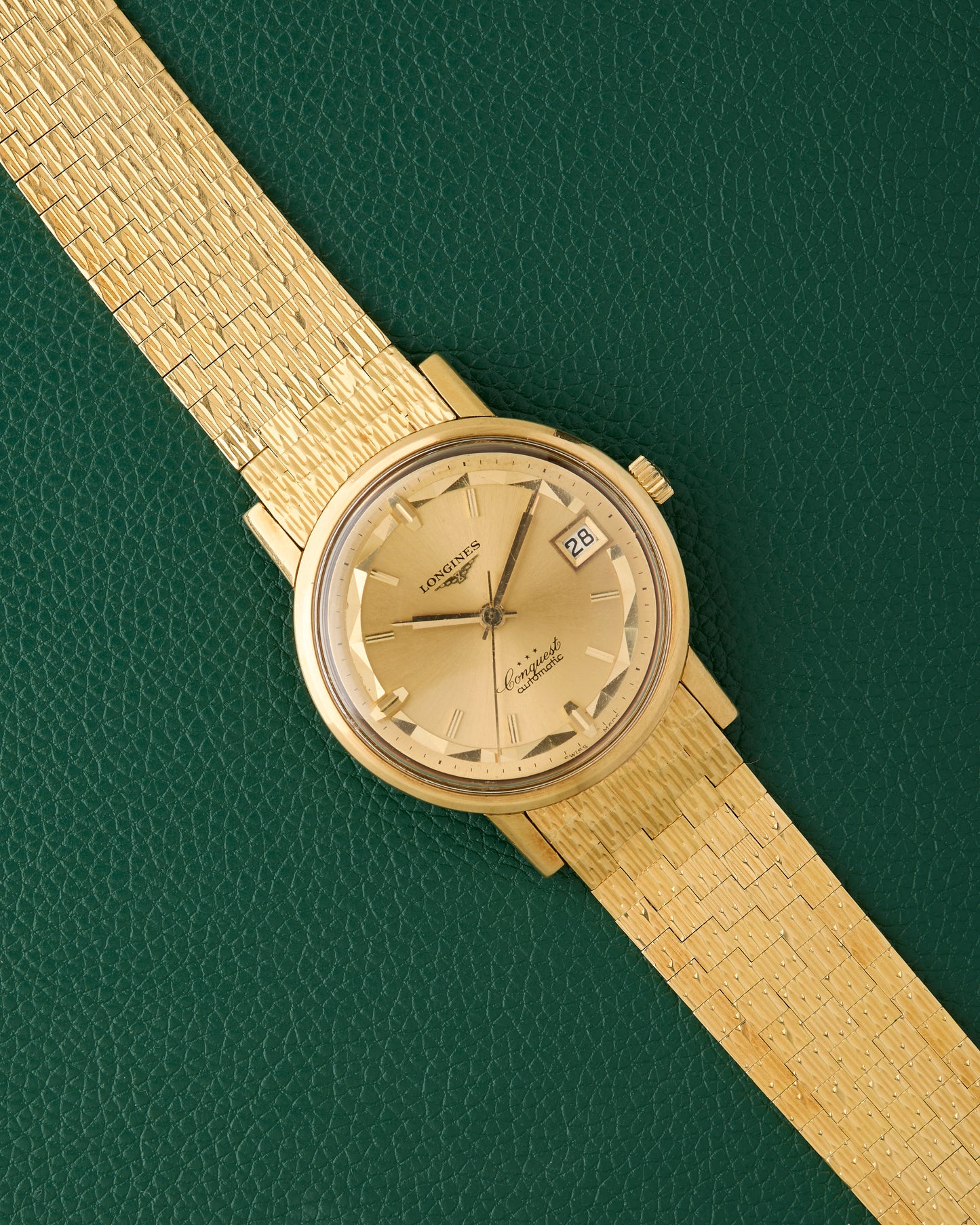 Longines Conquest Ref. 8258 Brick Bracelet 18K Gold