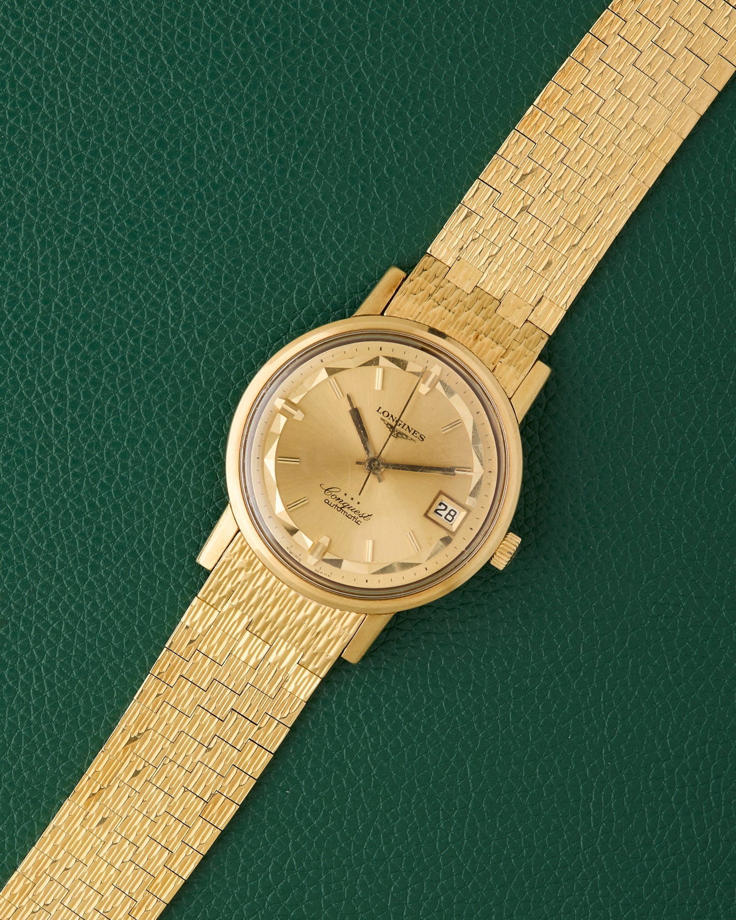 Longines Conquest Ref. 8258 Brick Bracelet 18K Gold