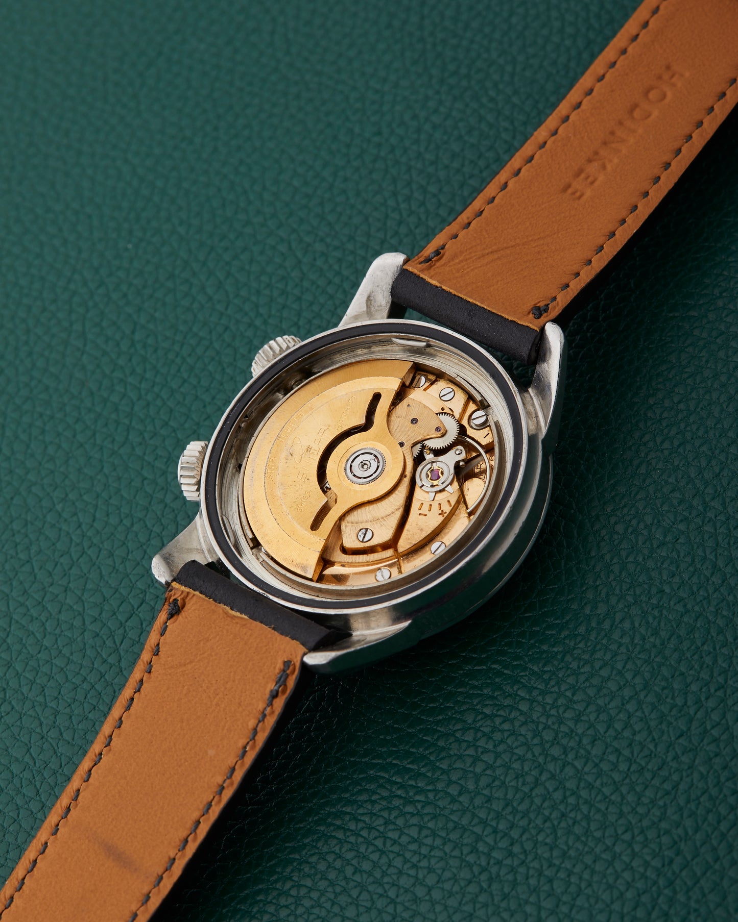 Enicar Sherpa Jet 33 Ref. 126/002 Silver Patina Dial Dual Crowns