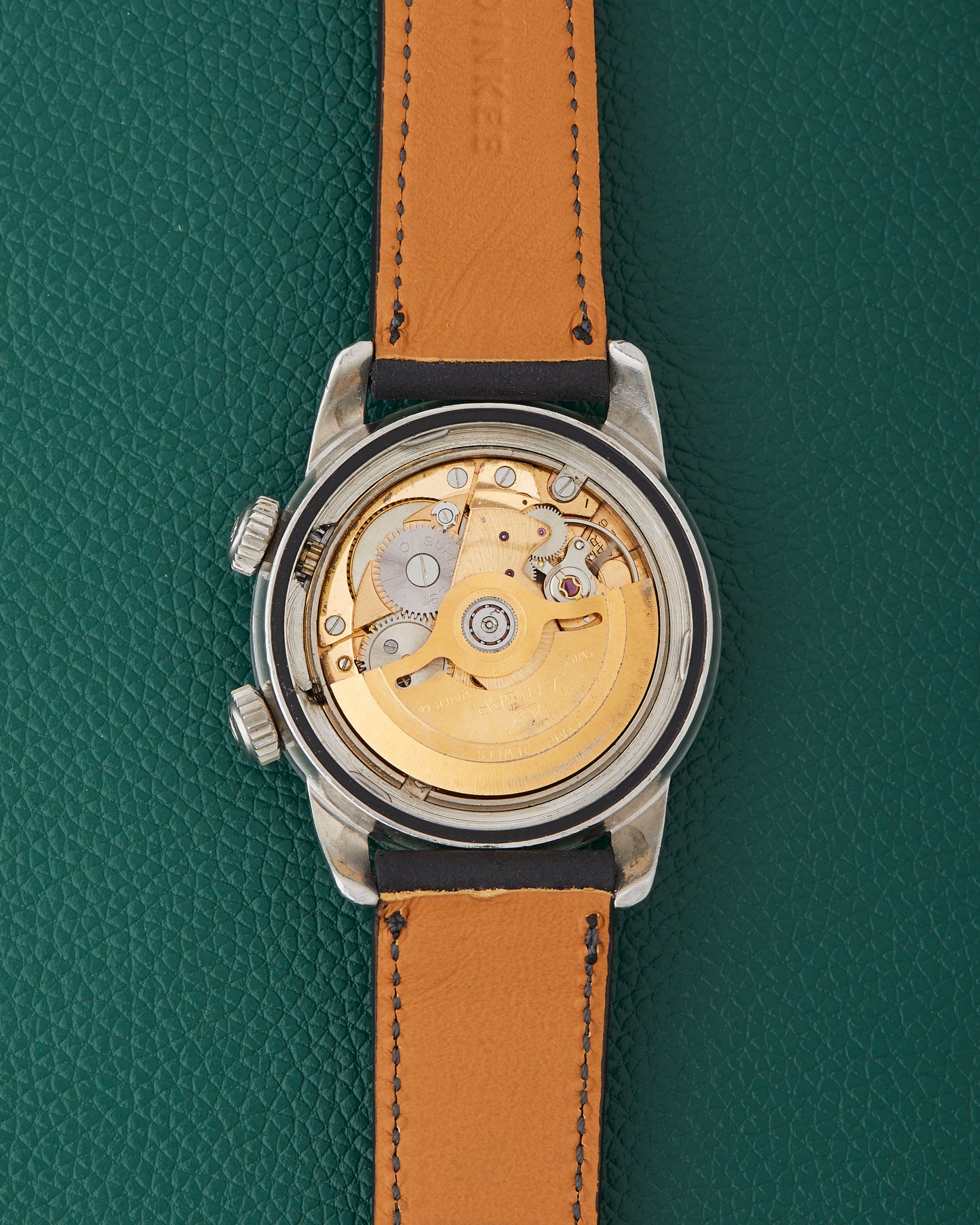 Enicar Sherpa Jet 33 Ref. 126/002 Silver Patina Dial Dual Crowns