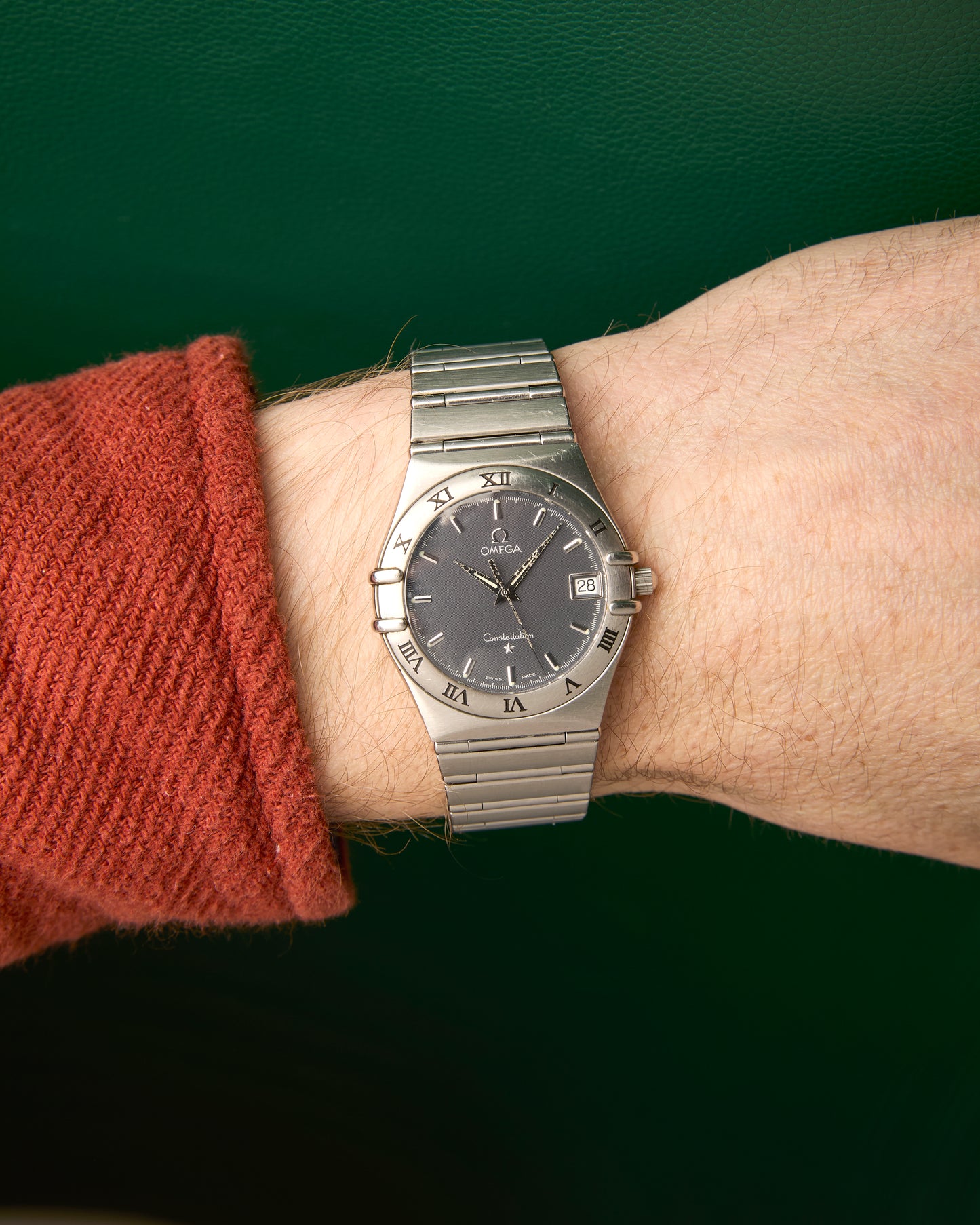 Omega Constellation Ref. 396.1201 Slate Grey Crosshatch Dial 1998