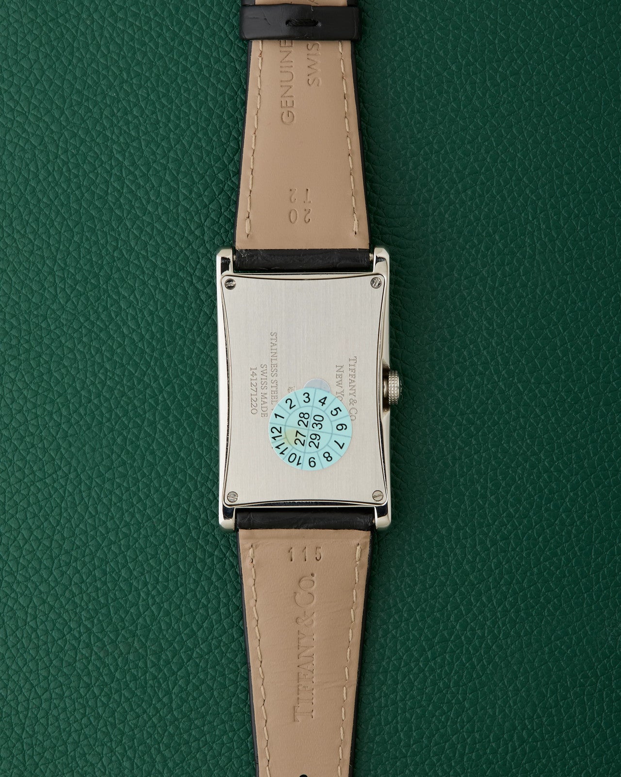 Tiffany & Co. New York East West Drivers Silver Art Deco Watch Boxed