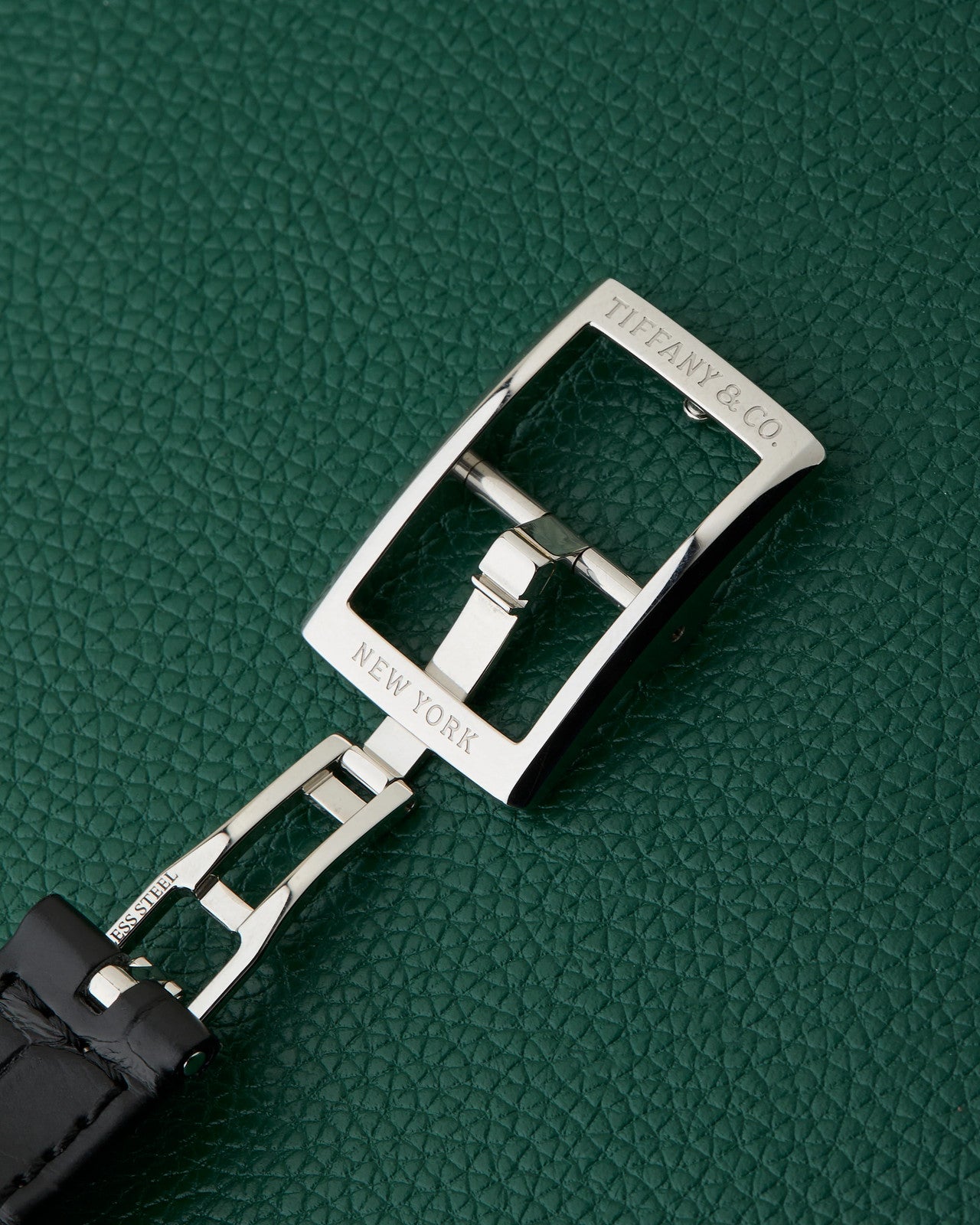 Tiffany & Co. New York East West Drivers Silver Art Deco Watch Boxed