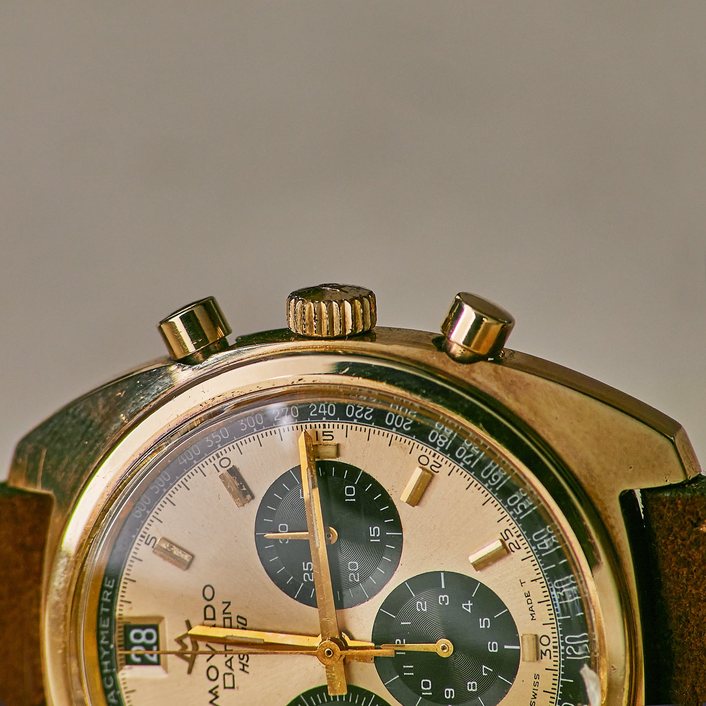 Movado Datron HS 360 14k Gold Vintage Chronograph