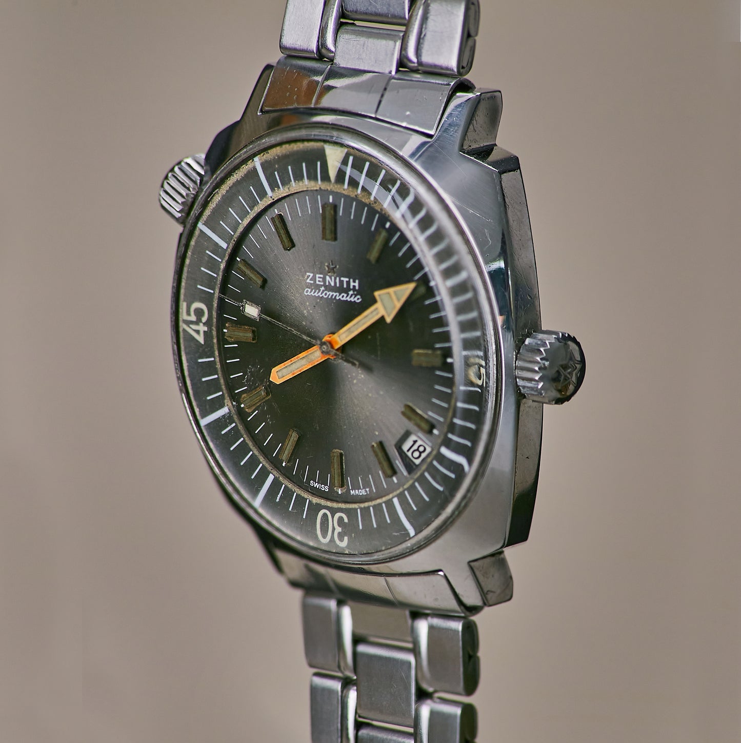 Zenith Super Sub Sea A3635 Vintage Diver Gay Freres Bracelet