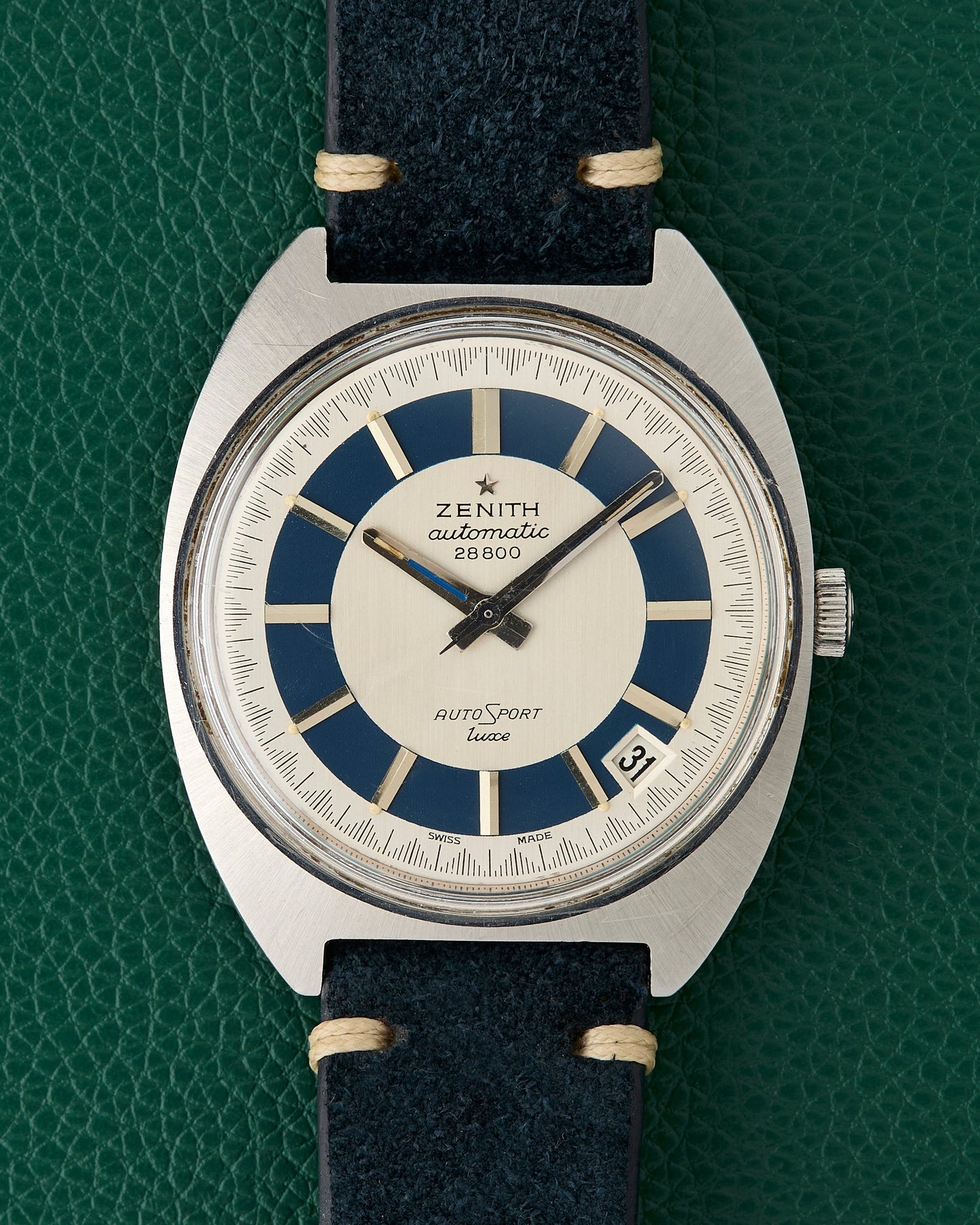 Zenith AutoSport Luxe 28800 Blue Dial Vintage