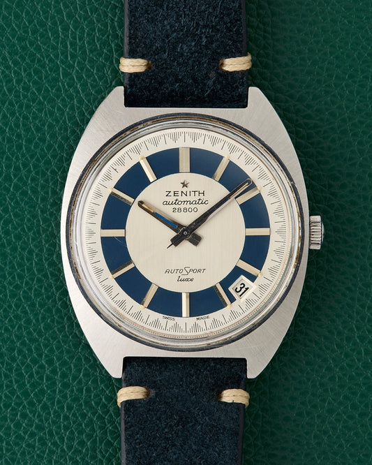 Zenith AutoSport Luxe 28800 Blue Dial Vintage