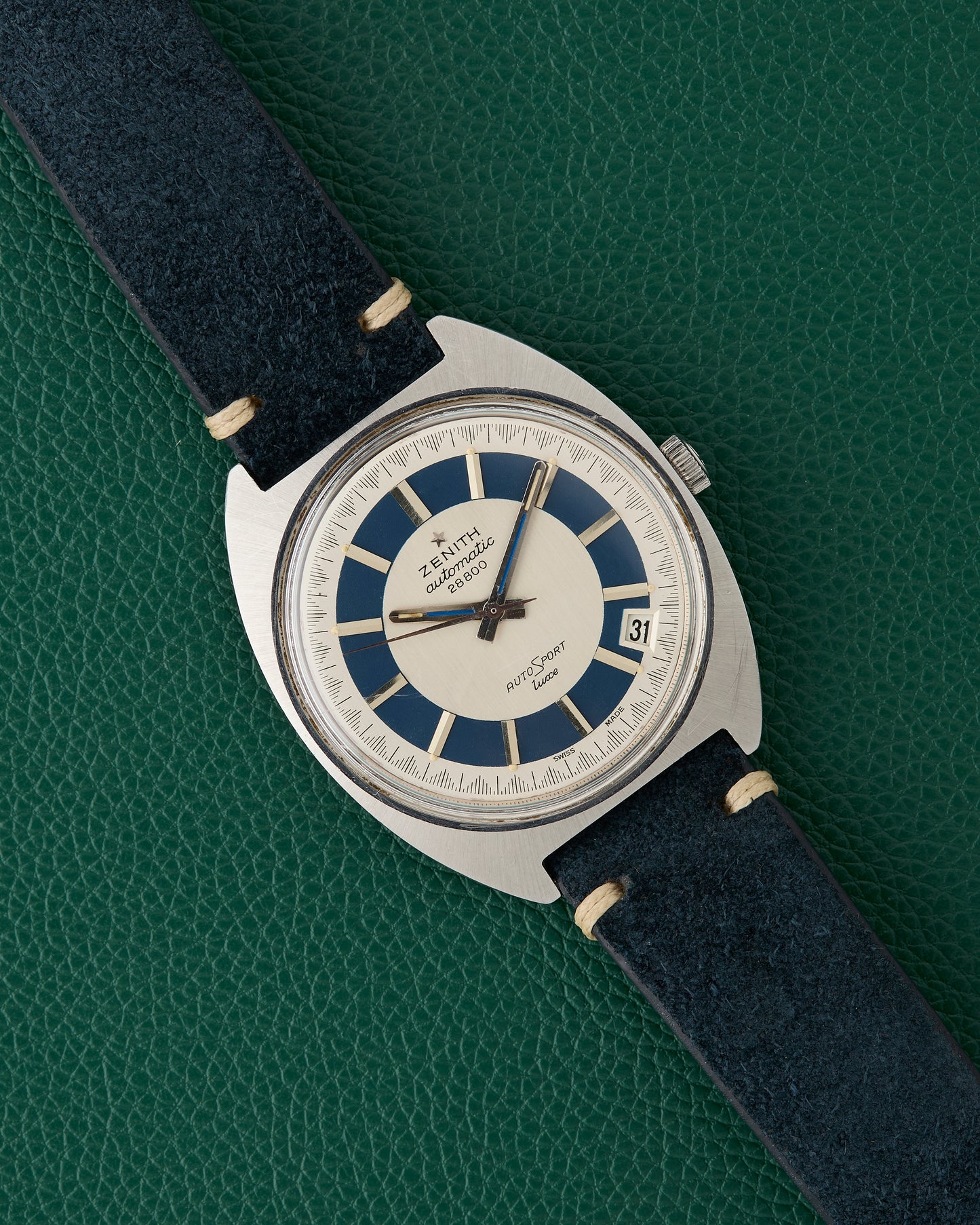 Zenith AutoSport Luxe 28800 Blue Dial Vintage