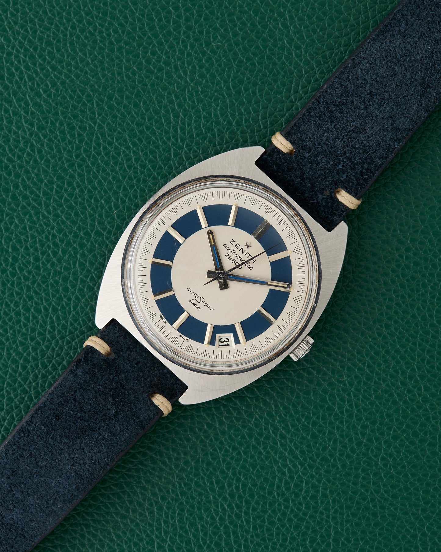 Zenith AutoSport Luxe 28800 Blue Dial Vintage