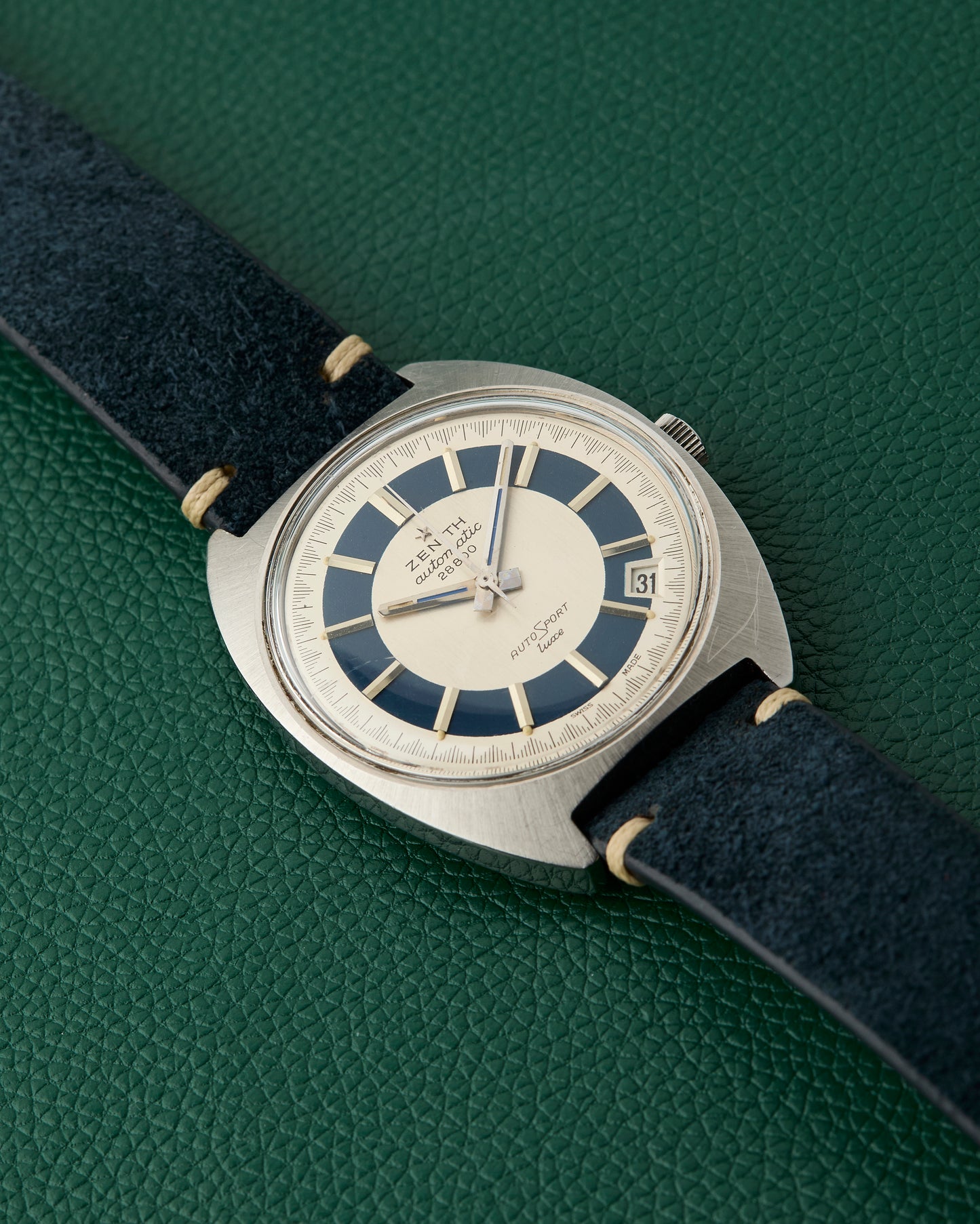 Zenith AutoSport Luxe 28800 Blue Dial Vintage