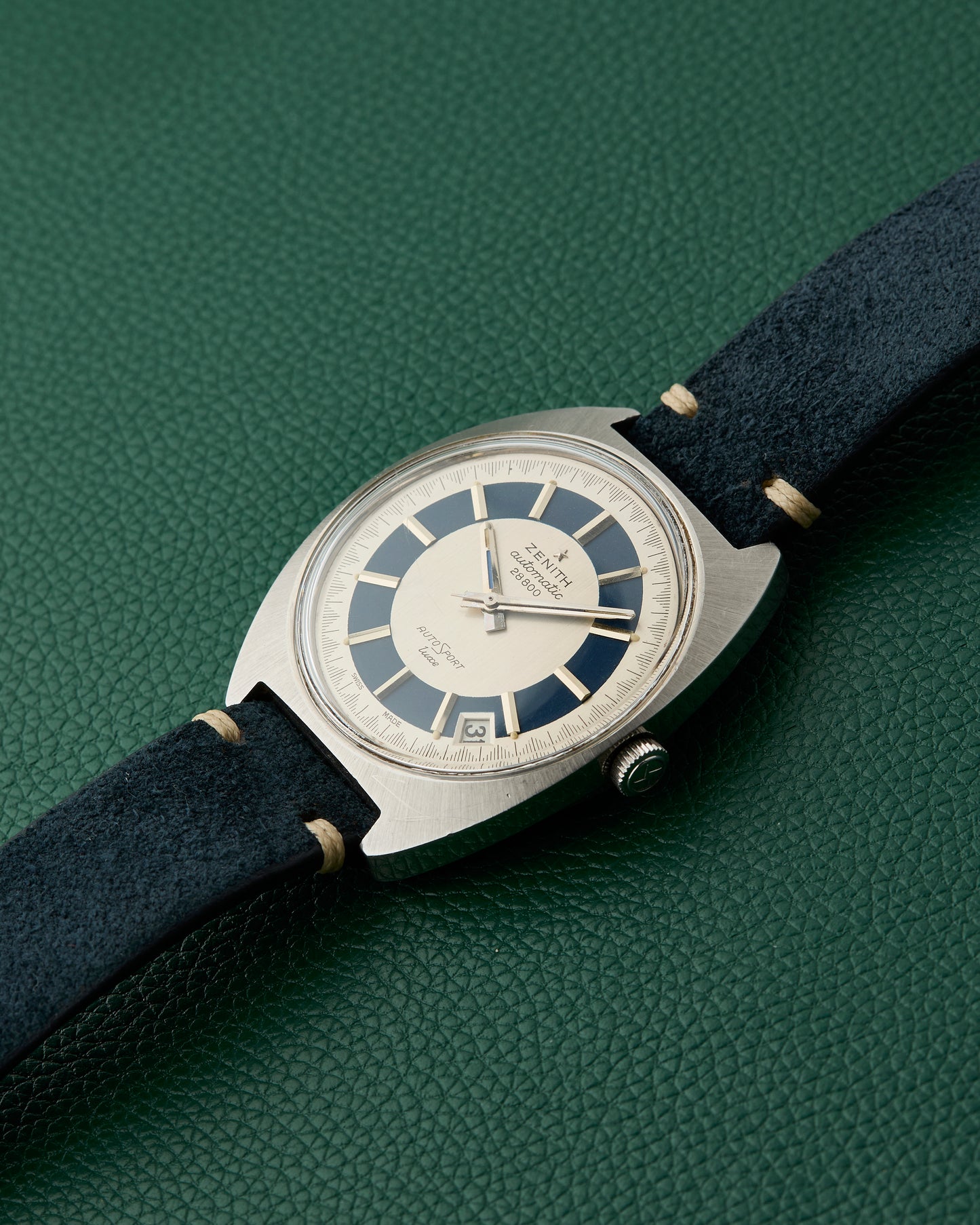 Zenith AutoSport Luxe 28800 Blue Dial Vintage
