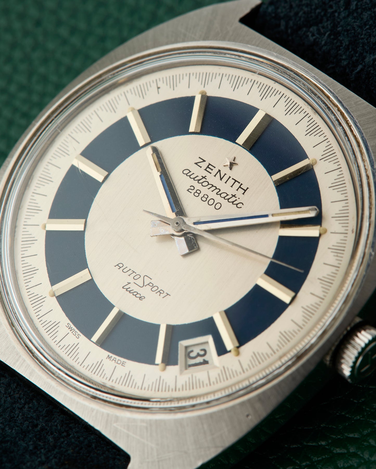 Zenith AutoSport Luxe 28800 Blue Dial Vintage