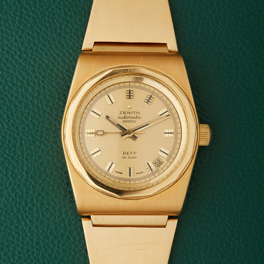 Zenith Defy De Luxe 18k Gold Gay Freres Gold Lobster Bracelet
