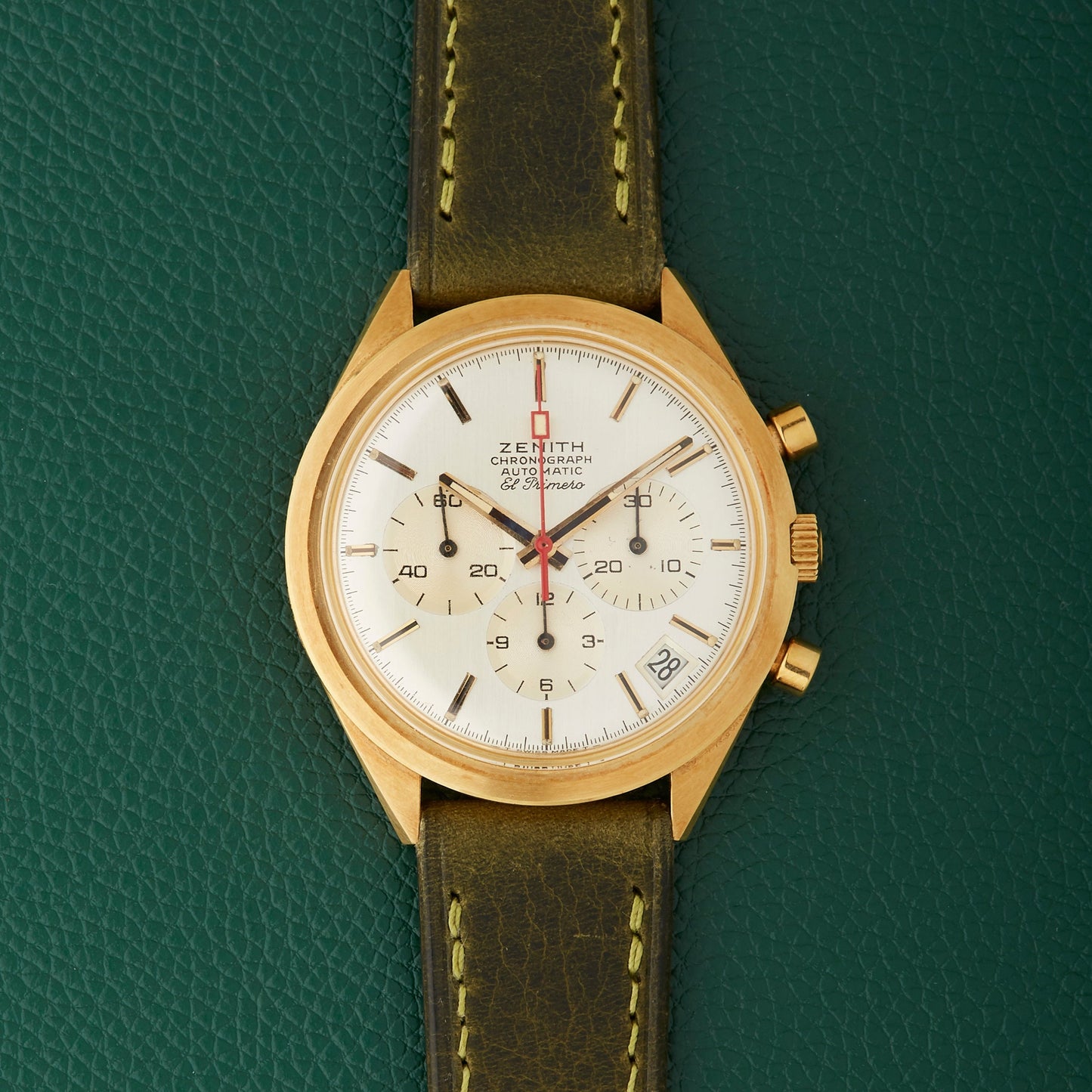 Zenith G583 El Primero 18k Yellow Gold Vintage Chronograph