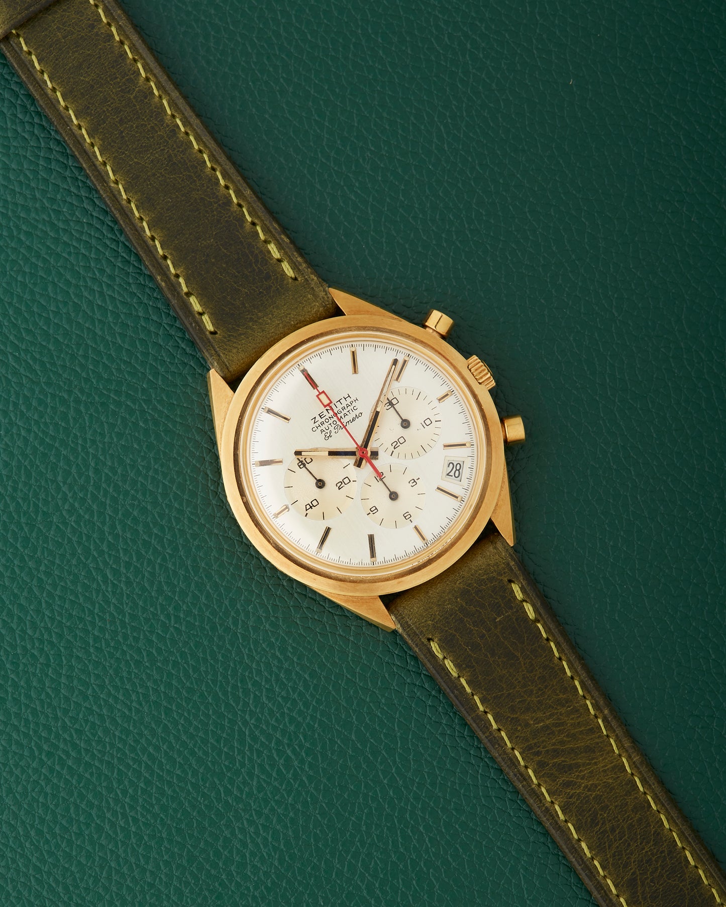 Zenith G583 El Primero 18k Yellow Gold Vintage Chronograph