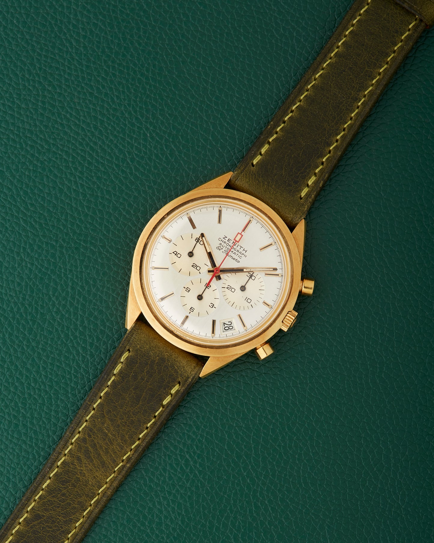 Zenith G583 El Primero 18k Yellow Gold Vintage Chronograph