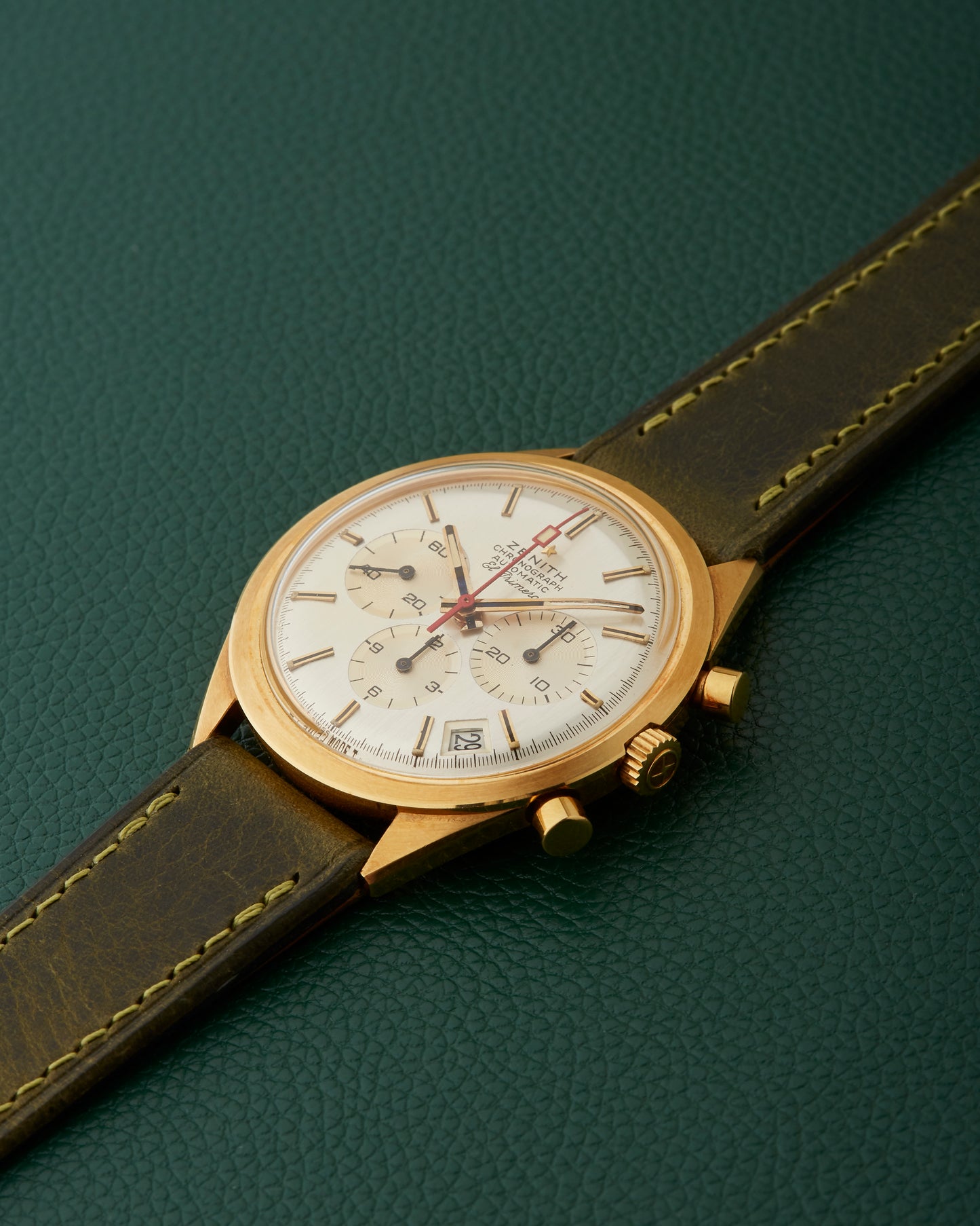 Zenith G583 El Primero 18k Yellow Gold Vintage Chronograph