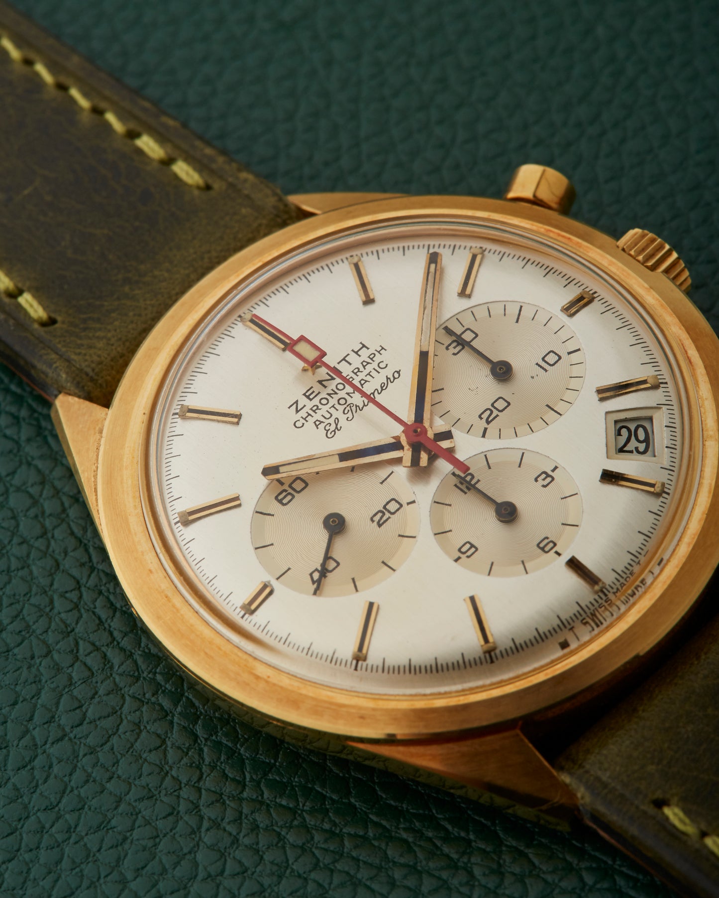 Zenith G583 El Primero 18k Yellow Gold Vintage Chronograph