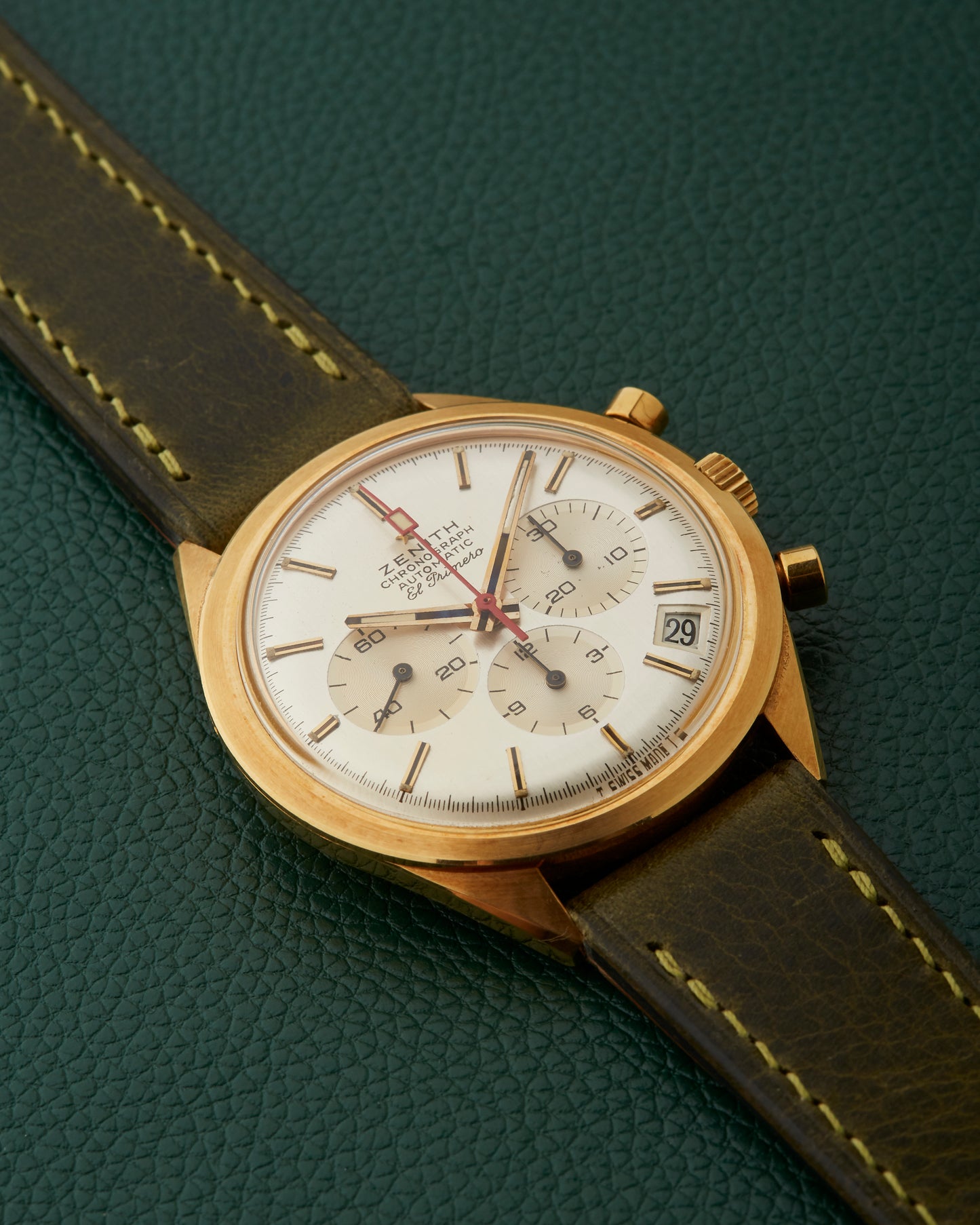 Zenith G583 El Primero 18k Yellow Gold Vintage Chronograph