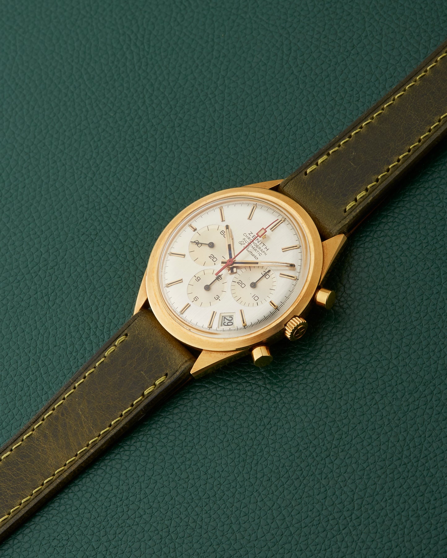 Zenith G583 El Primero 18k Yellow Gold Vintage Chronograph