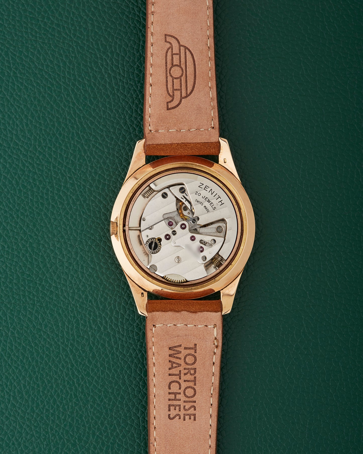 Zenith 18k Rose Gold Spillmann Case Cal.71 Automatic Vintage Watch