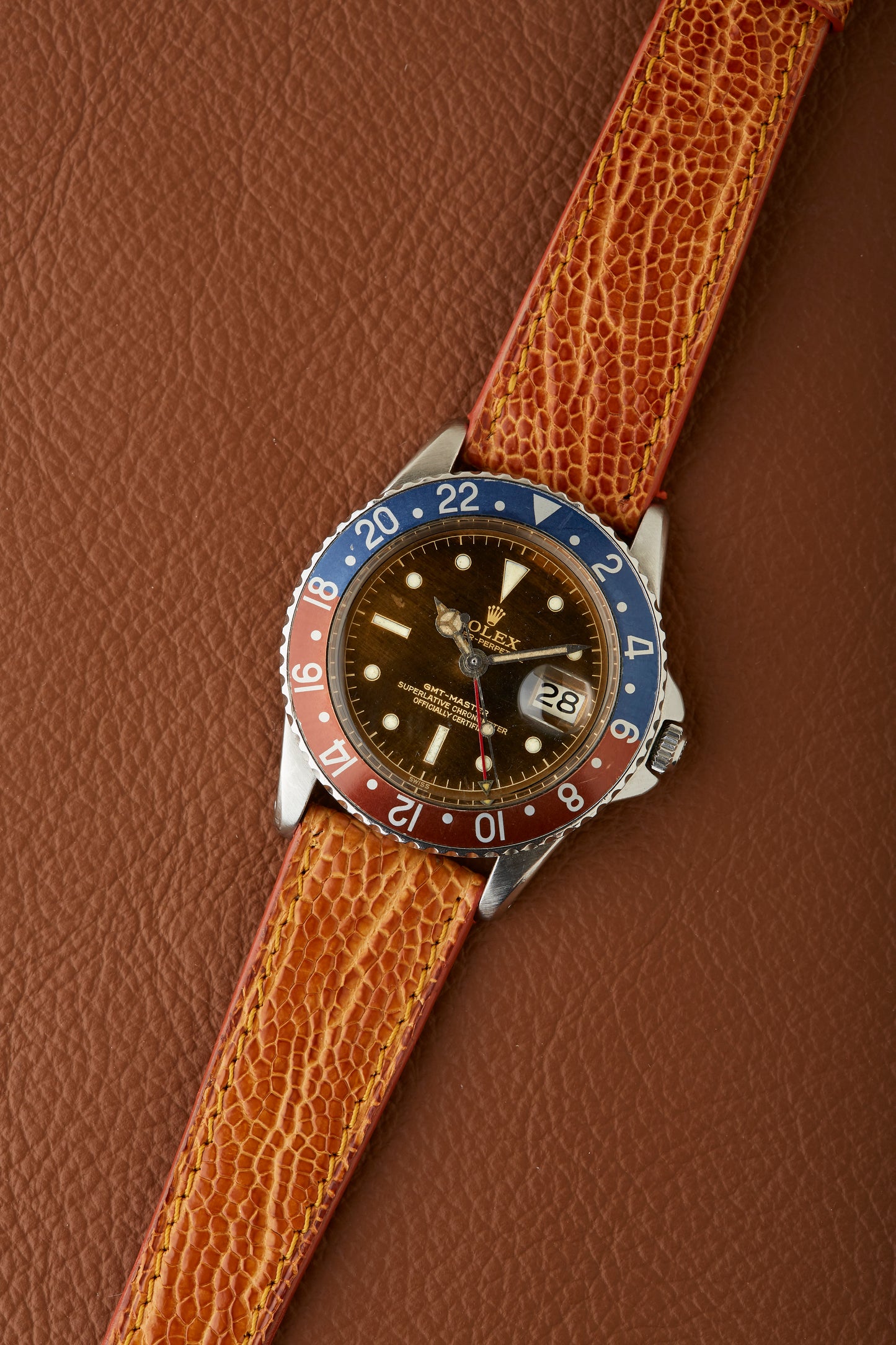 Rolex 1675 GMT-Master PCG Tropical Chapter Ring Gilt Dial 1959