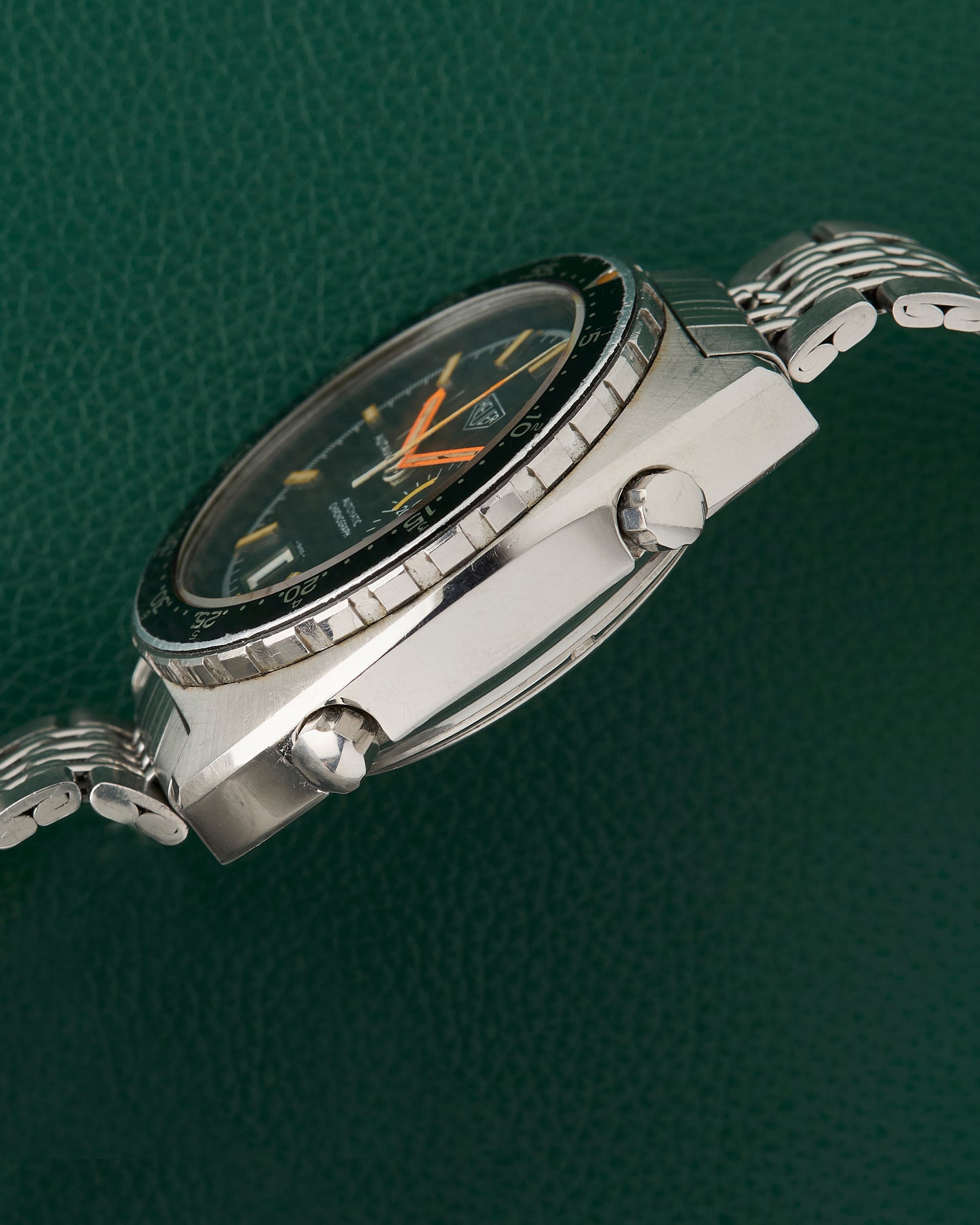 Heuer Autavia Ref. 15630 Orange Boy Gay Freres BoR Bracelet 1971