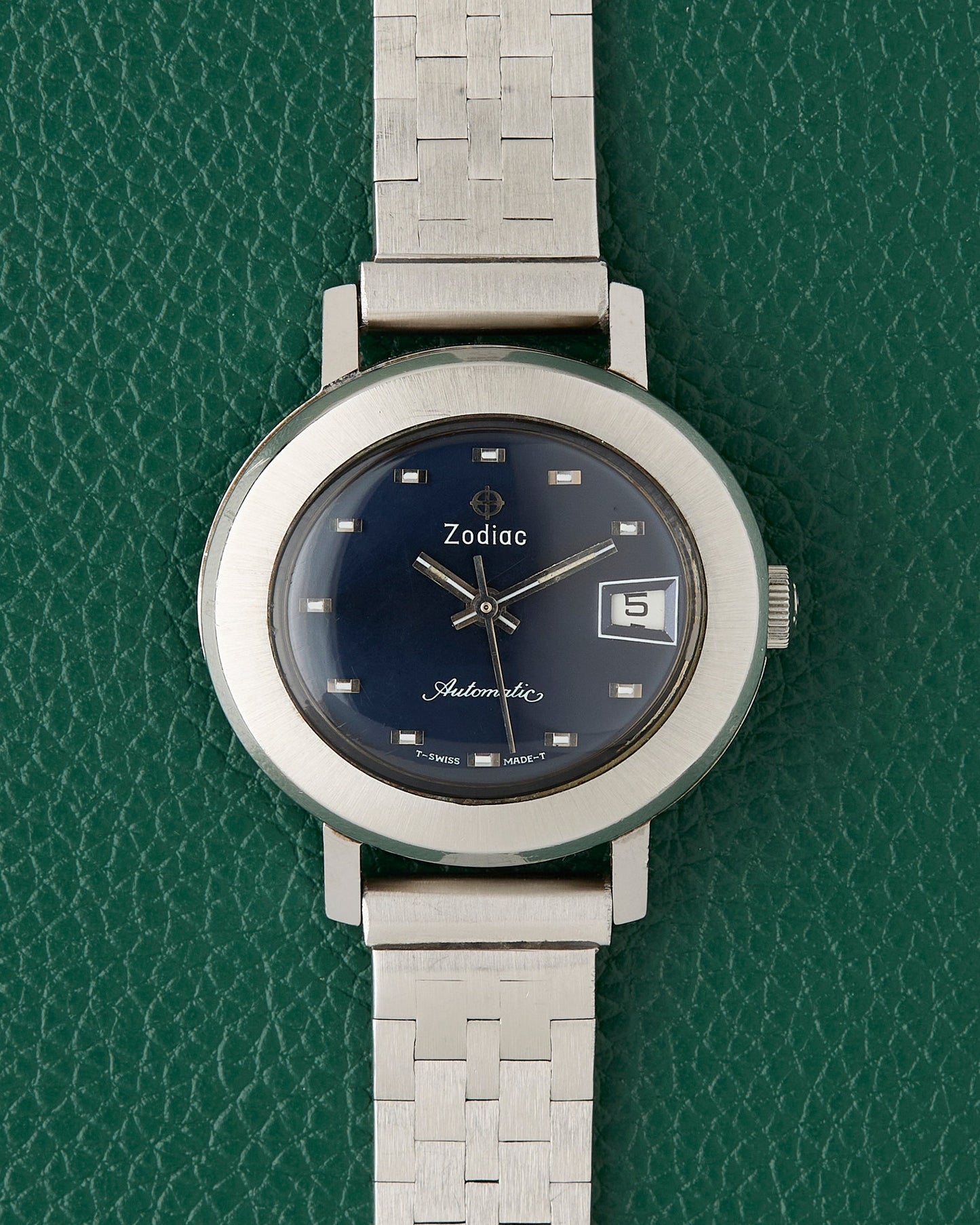 Zodiac Ref. 472-937 Blue Dial Brick Bracelet Automatic