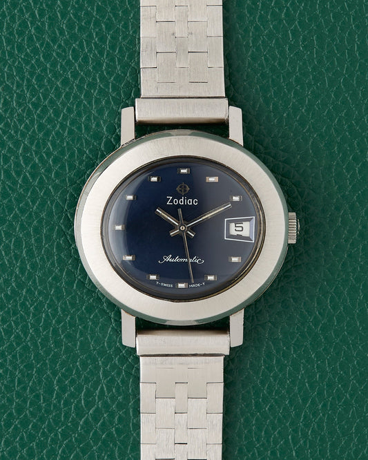 Zodiac Ref. 472-937 Blue Dial Brick Bracelet Automatic
