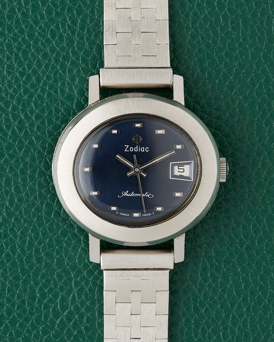 Zodiac Ref. 472-937 Blue Dial Brick Bracelet Automatic